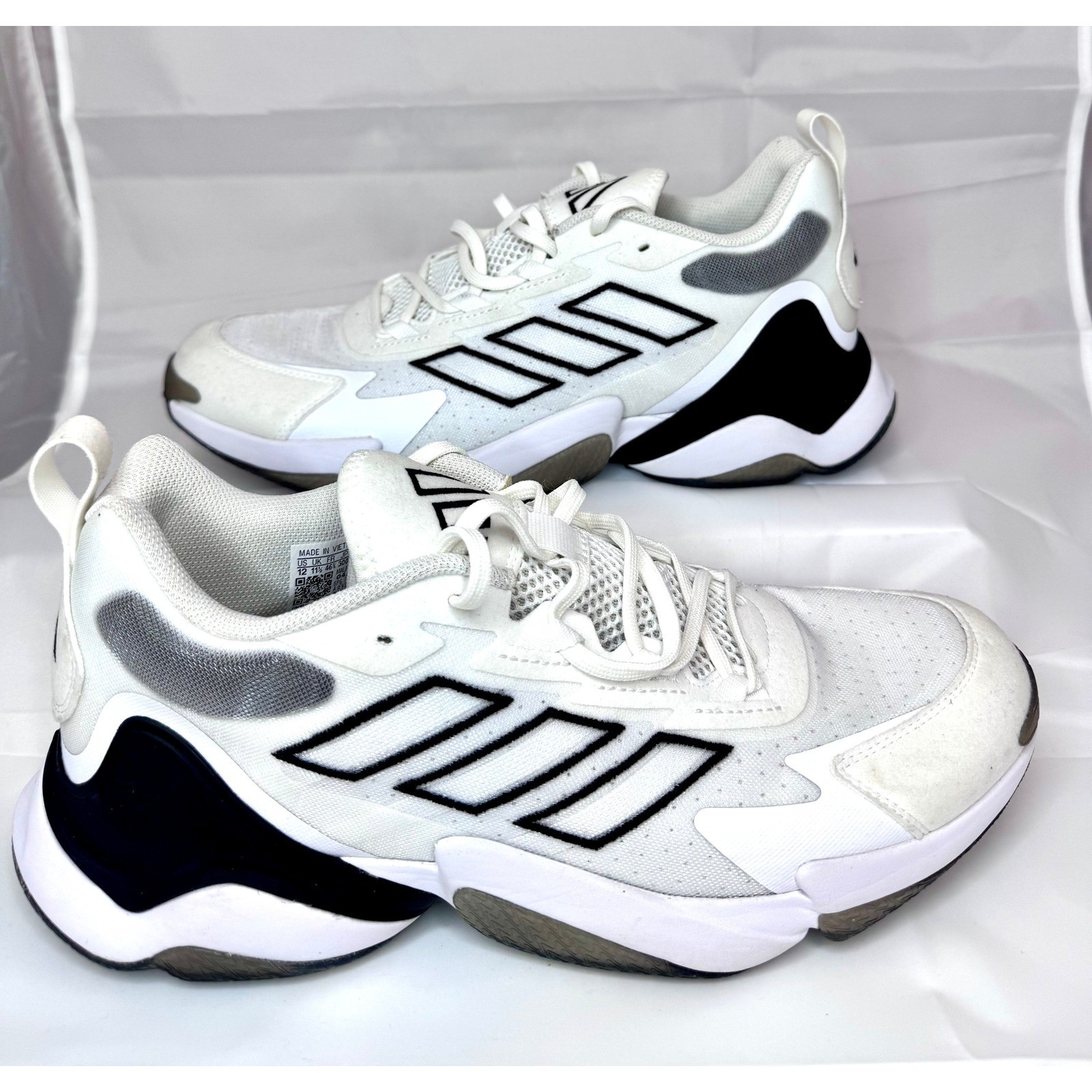 Adidas Impact FLX 2 White Black Running Sneakers IE9378 Men Size 12 NWOT