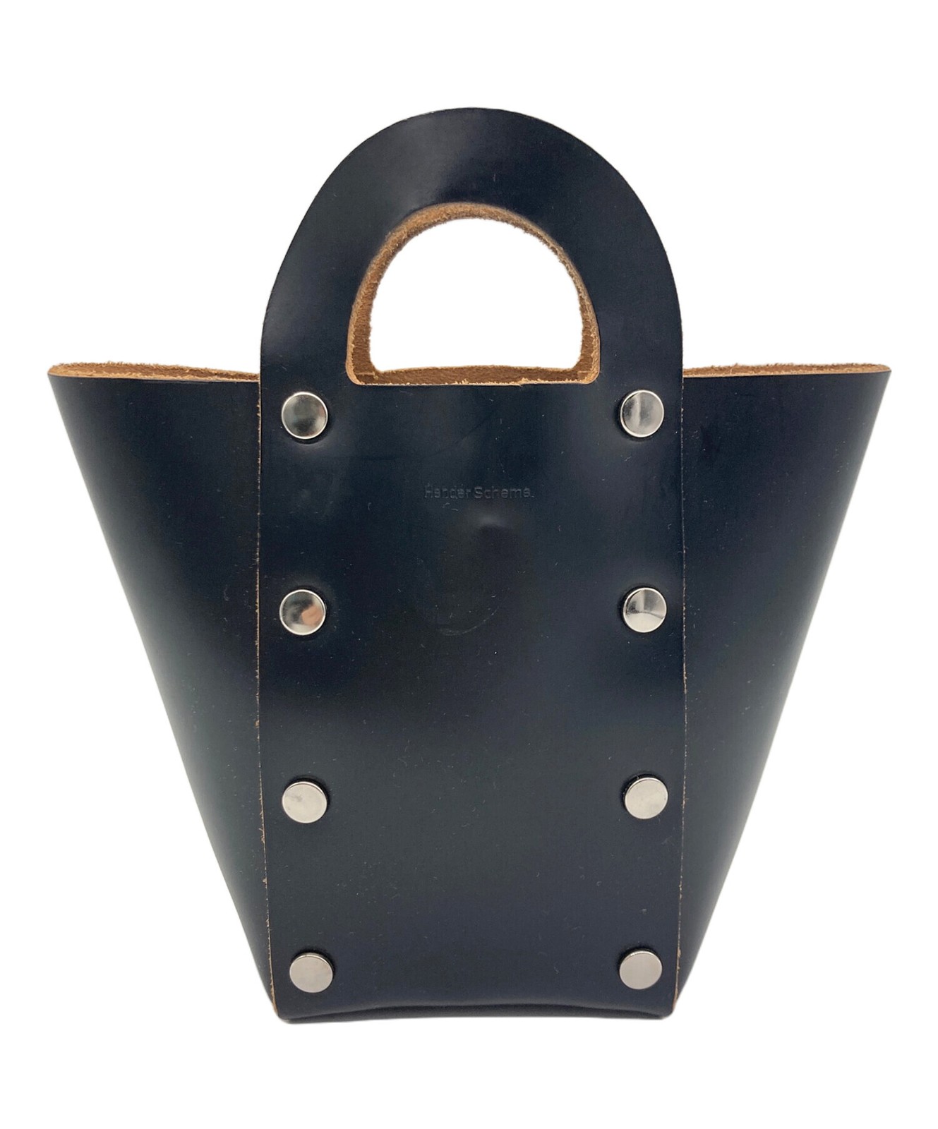 HENDER SCHEME assemble daikei hand bag S Tote Leather Black W9cm x H14.5cm