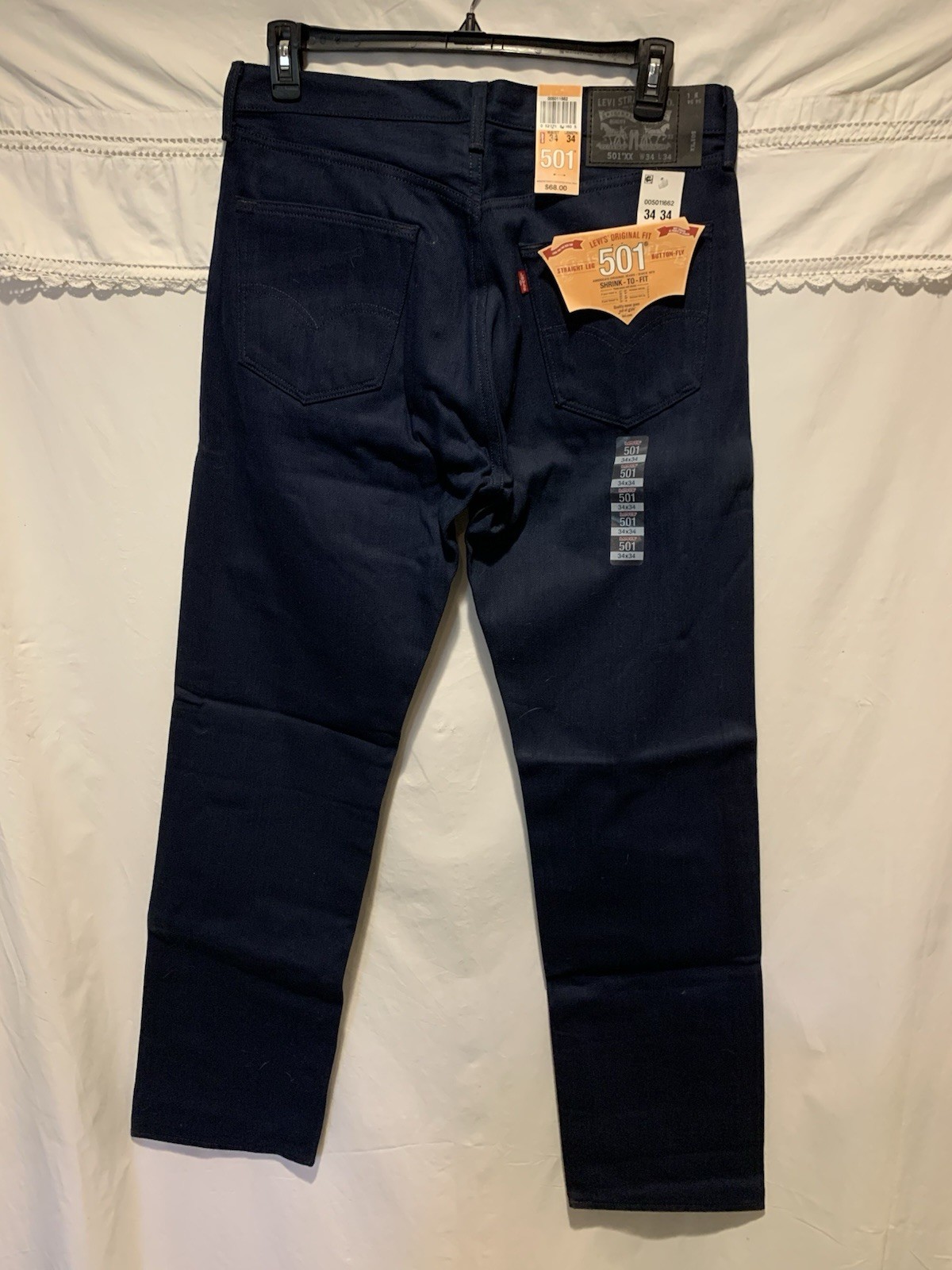 ❤️Levi’s 501XX Midnight Men’s Button Fly Straight Leg Denim Jeans Size 34X34 NWT