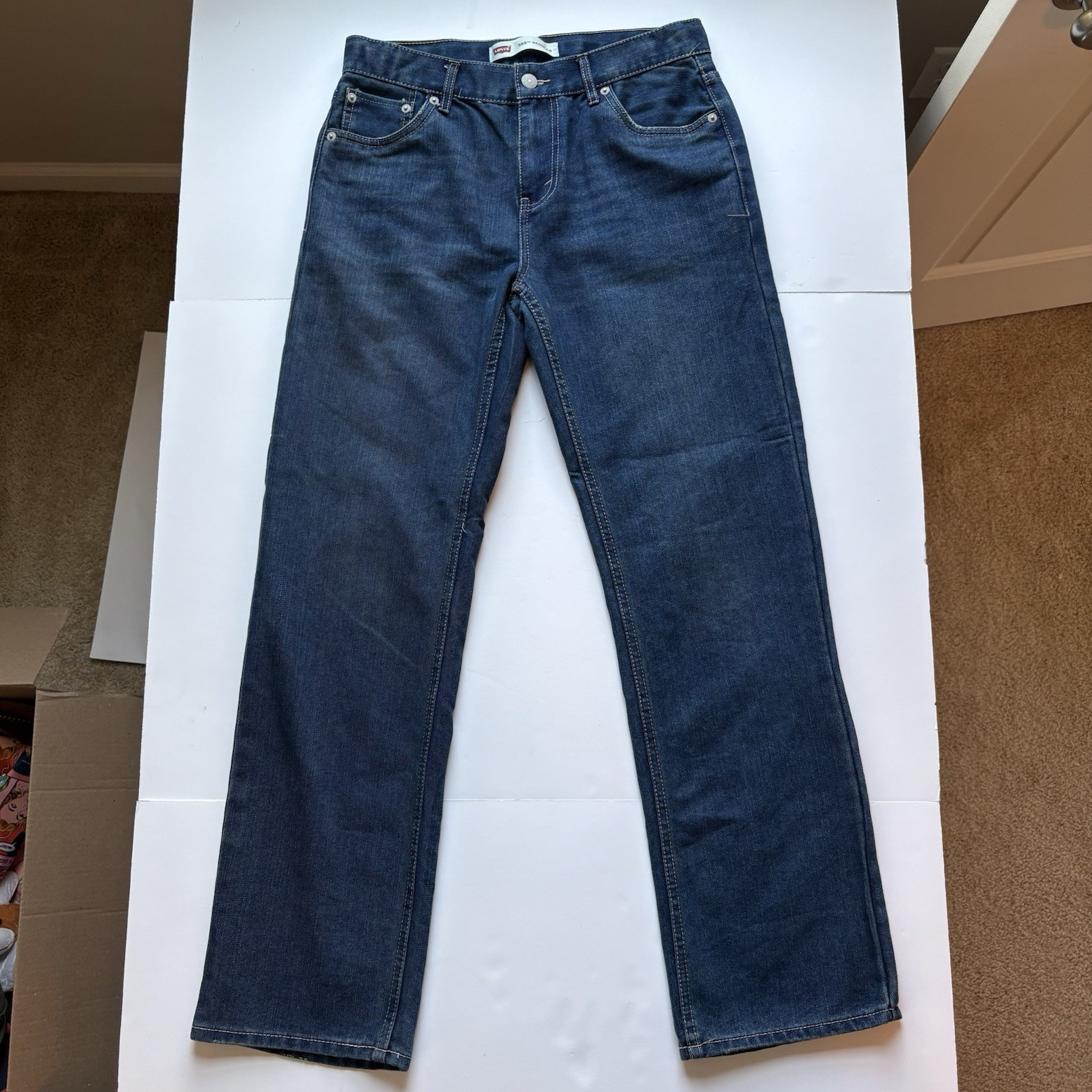 Levi’s 505 Men’s Straight Regular Fit Dark Wash Denim Jeans 29×31 18REG