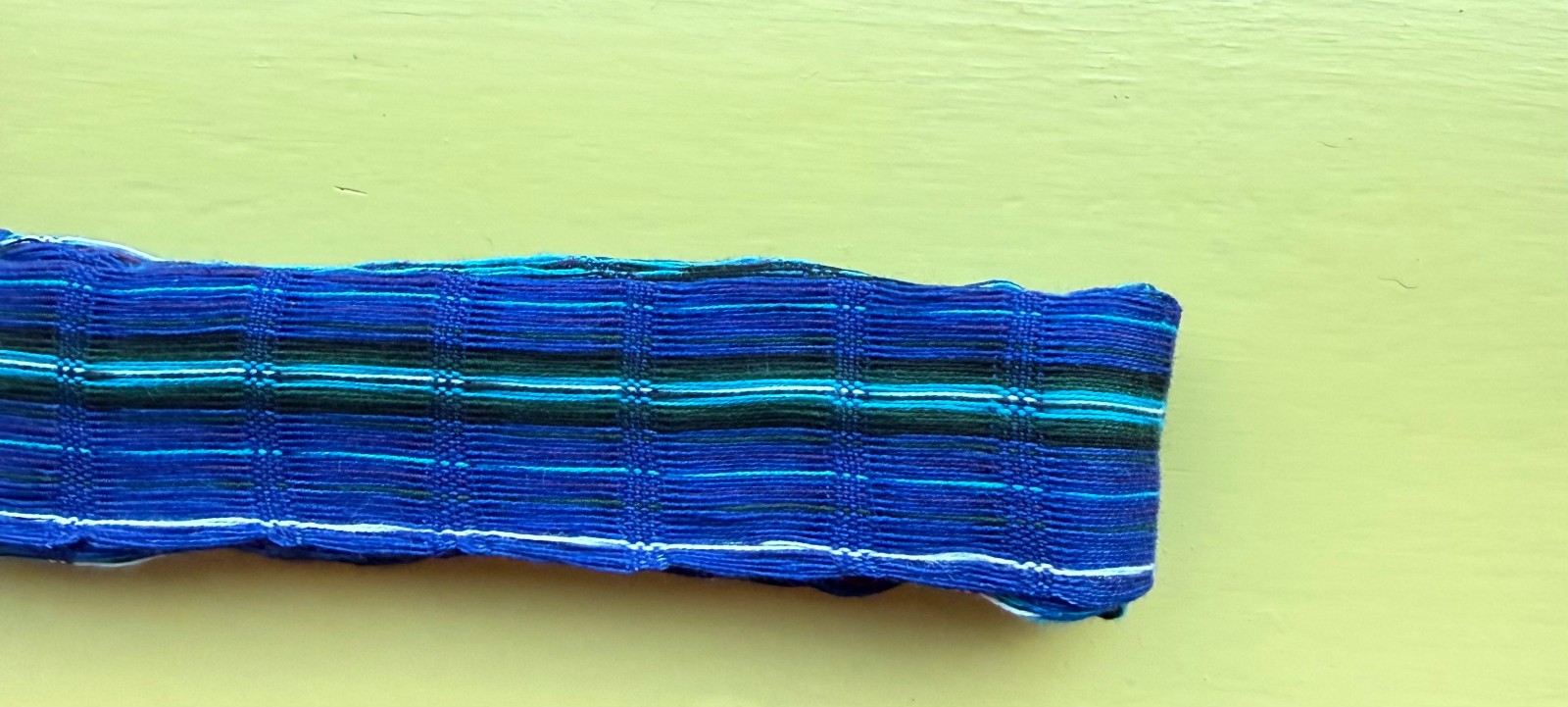 HEADBAND Blue Multicolor Guatemala Hand Made Cotton Head Band Colorful NEW #II