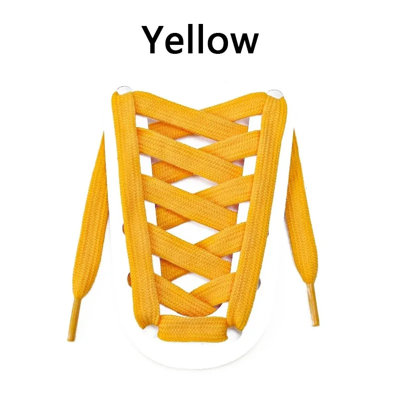 Double-layered polyester-cotton shoelaces 1cm Wide Flat High-quality shoelace Sn