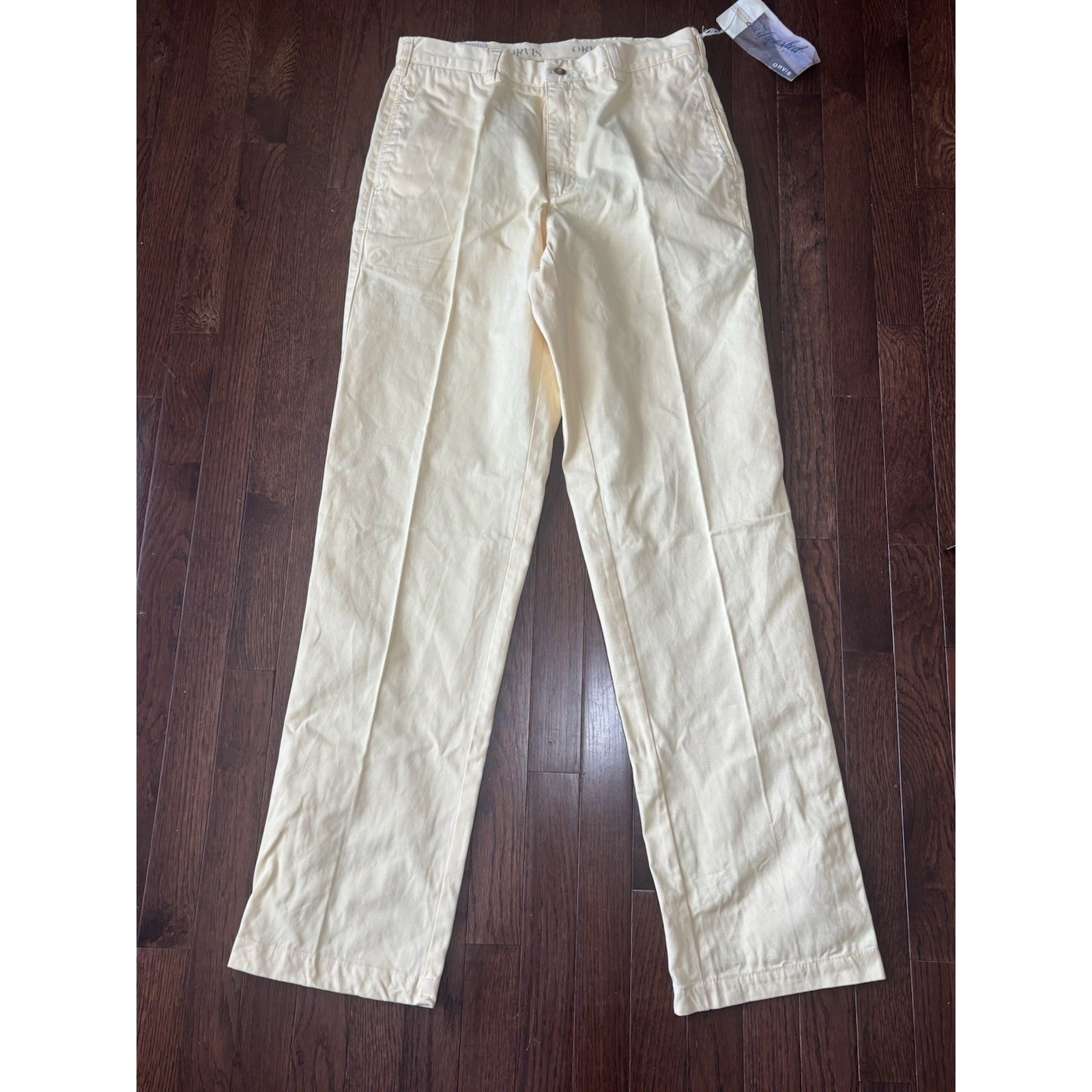 NWT Orvis Sun Washed Twill Pants Mens 32×34 Yellow