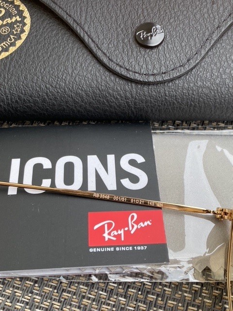 New Ray-Ban Hexagonal RB3548 Gradient Brown Sunglasses