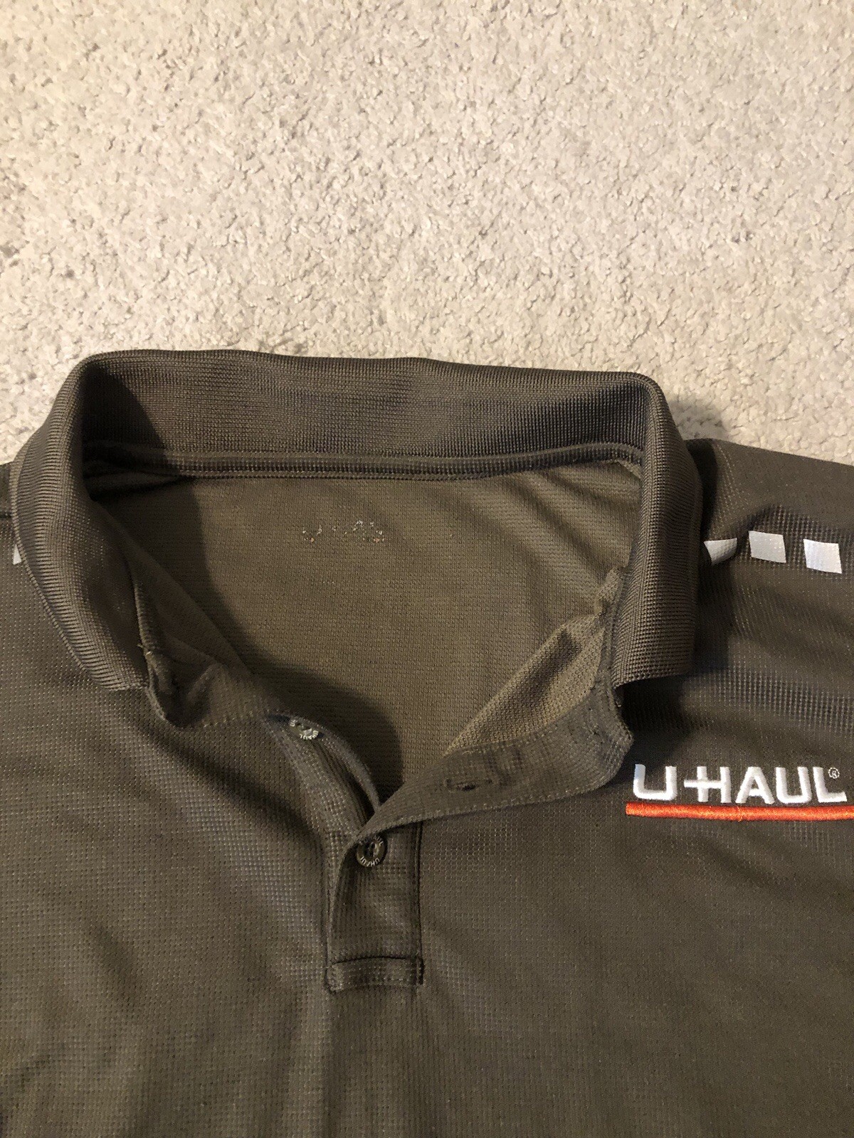 Uhaul Reflective Employee Uniform Green Work Polo Shirt Men’s Size M/L Read