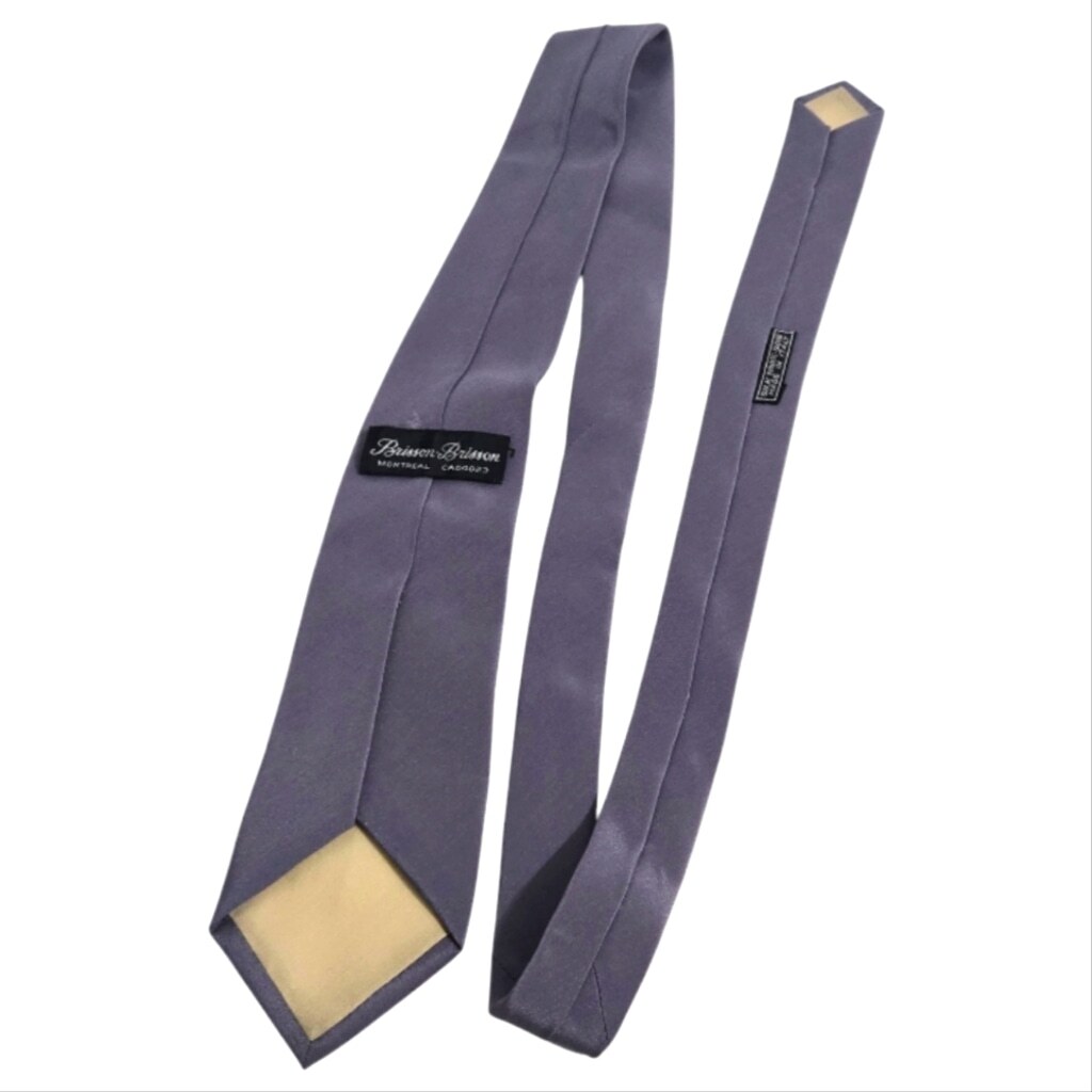 Brisson Gray Slim Mens Necktie with Matte Finish and Standard Length
