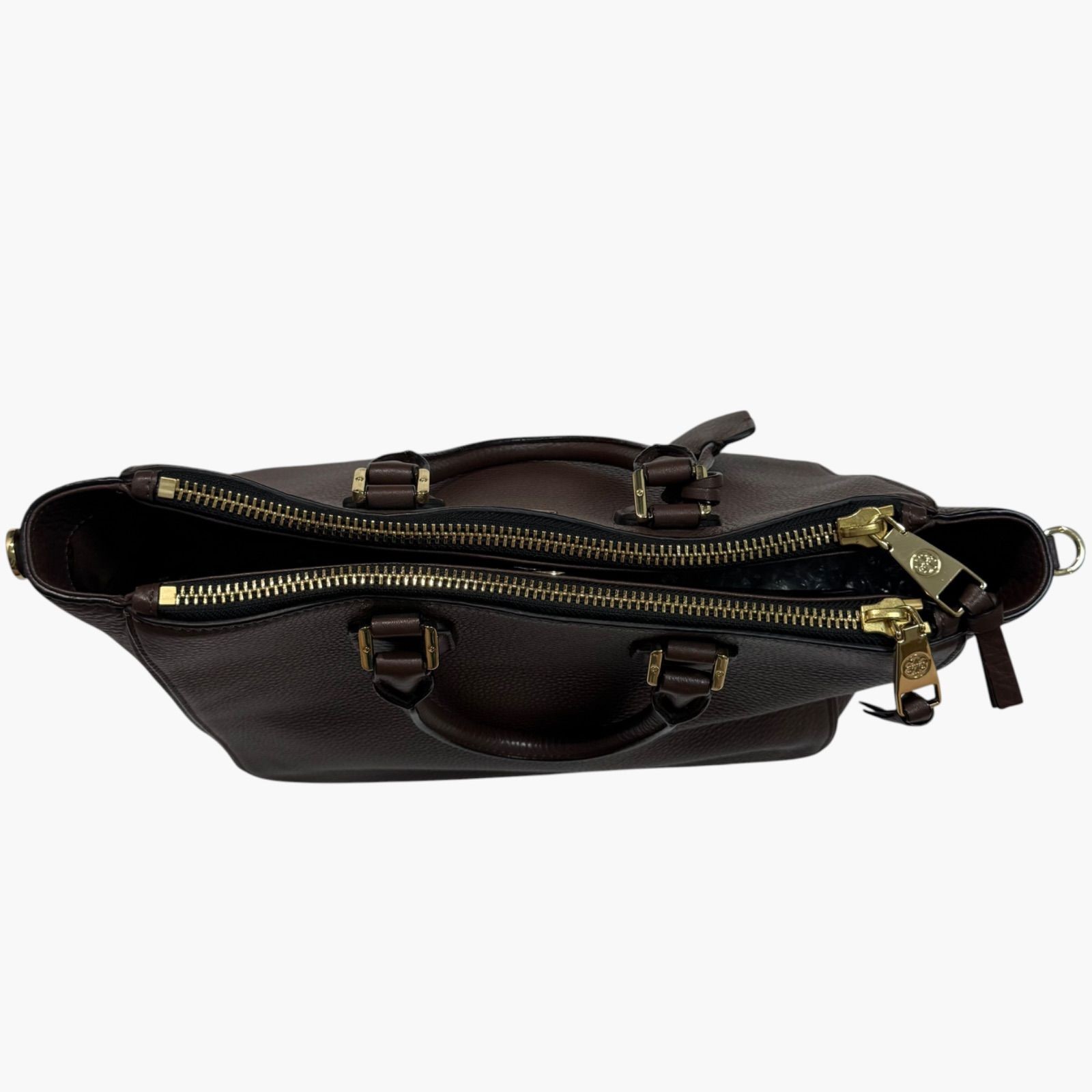 TORY BURCH Tory Burch Robinson 2WAY leather tote bag shoulder bag dark brown A4