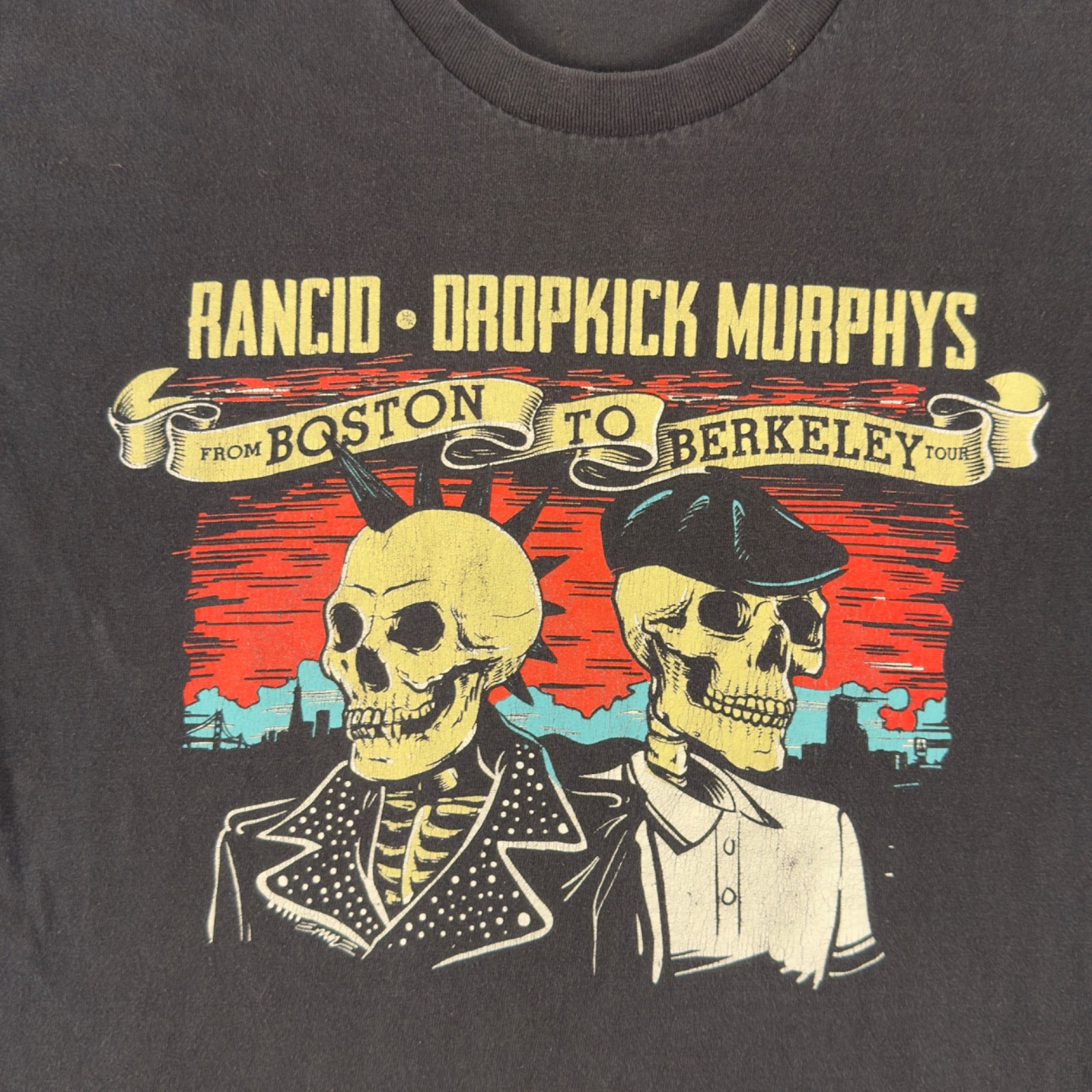 Rancid Dropkick Murphys Shirt Mens Medium From Boston to Berkeley Tour 2017