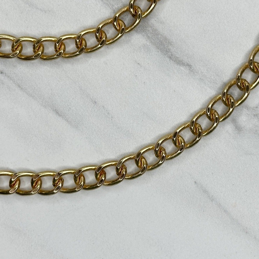 Gold Tone Chain Link Crossbody Purse Handbag Replacement Strap – 50″