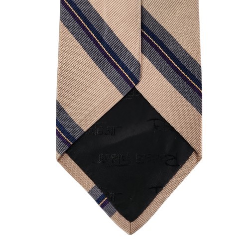 Vtg. Robert Talbott/Jack Henry Pink Gray Classic Stripe 100% Silk Tie