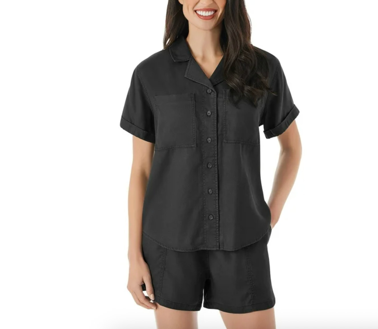 Member’s Mark Women’s Tencel Pockets Camp Collar Shirt
