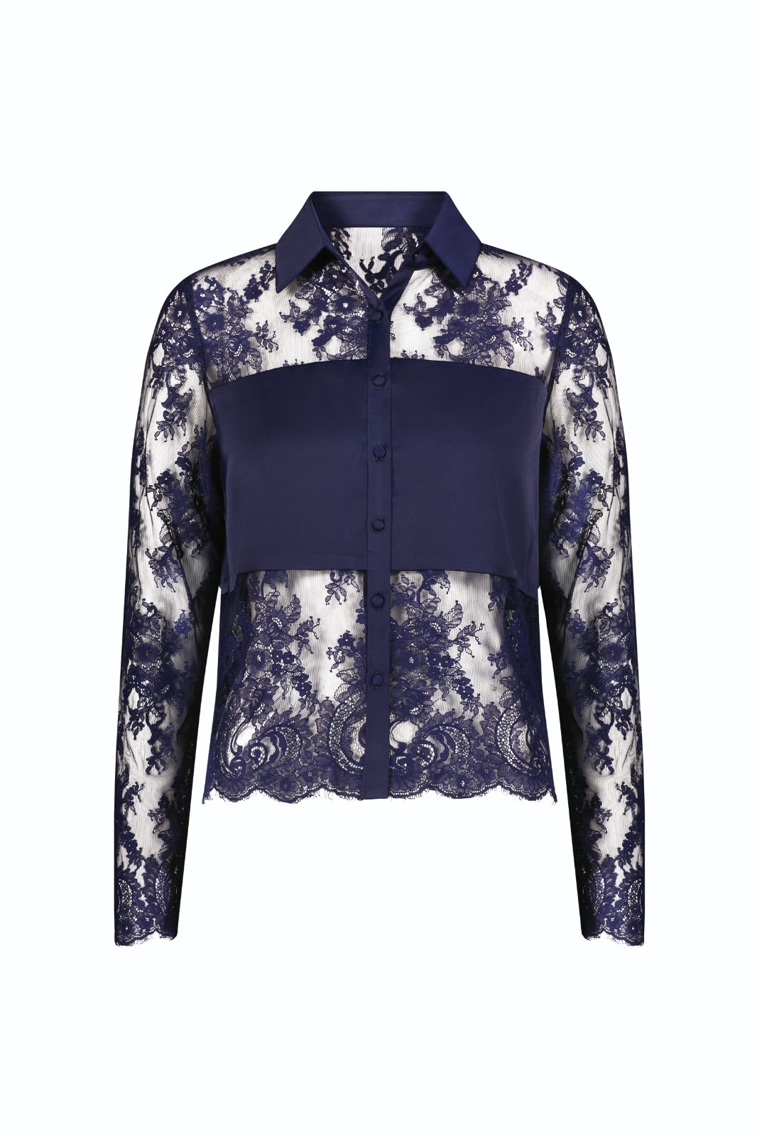 Vienna Lace Blouse Navy THE NOLI SHOP