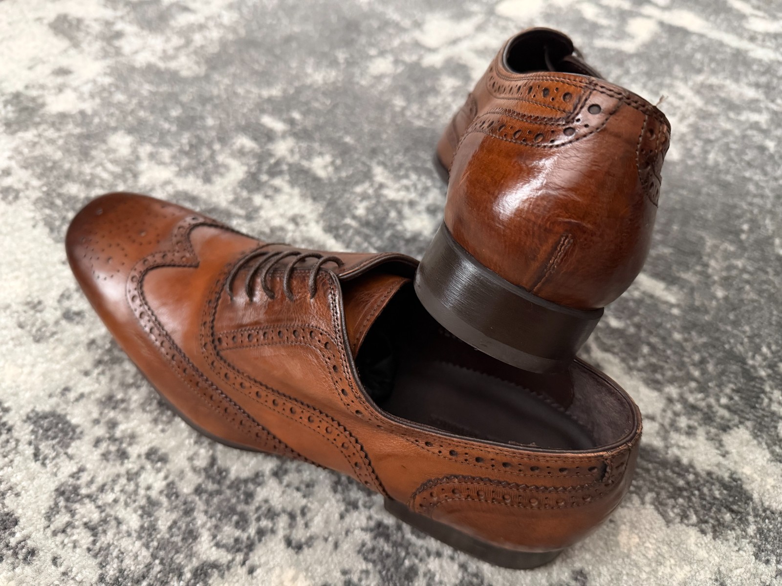 To Boot New York ‘GRAHAM’ Cognac Brown Leather Brogue Oxford – Size 10.5 US NEW