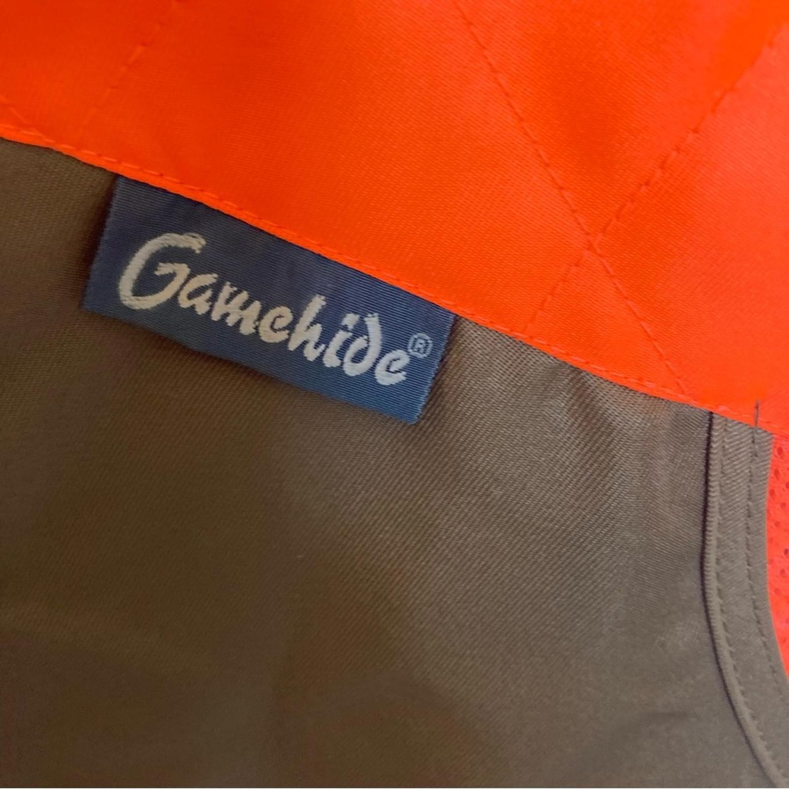 Gamehide Orange & Brown Hunting Vest style #39M Men’s Medium 15 Zipper & Pockets