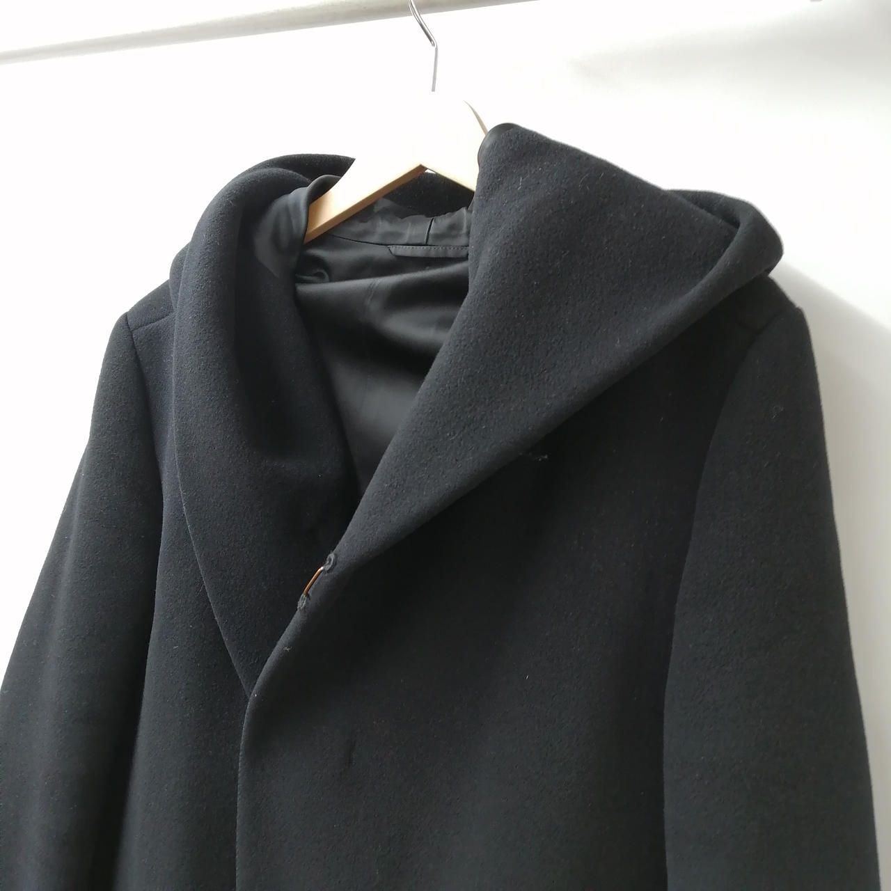 KAZUYUKI KUMAGAI ATTACHMENT Cashmere Blend Melton Coat 413063717 Ripped Used