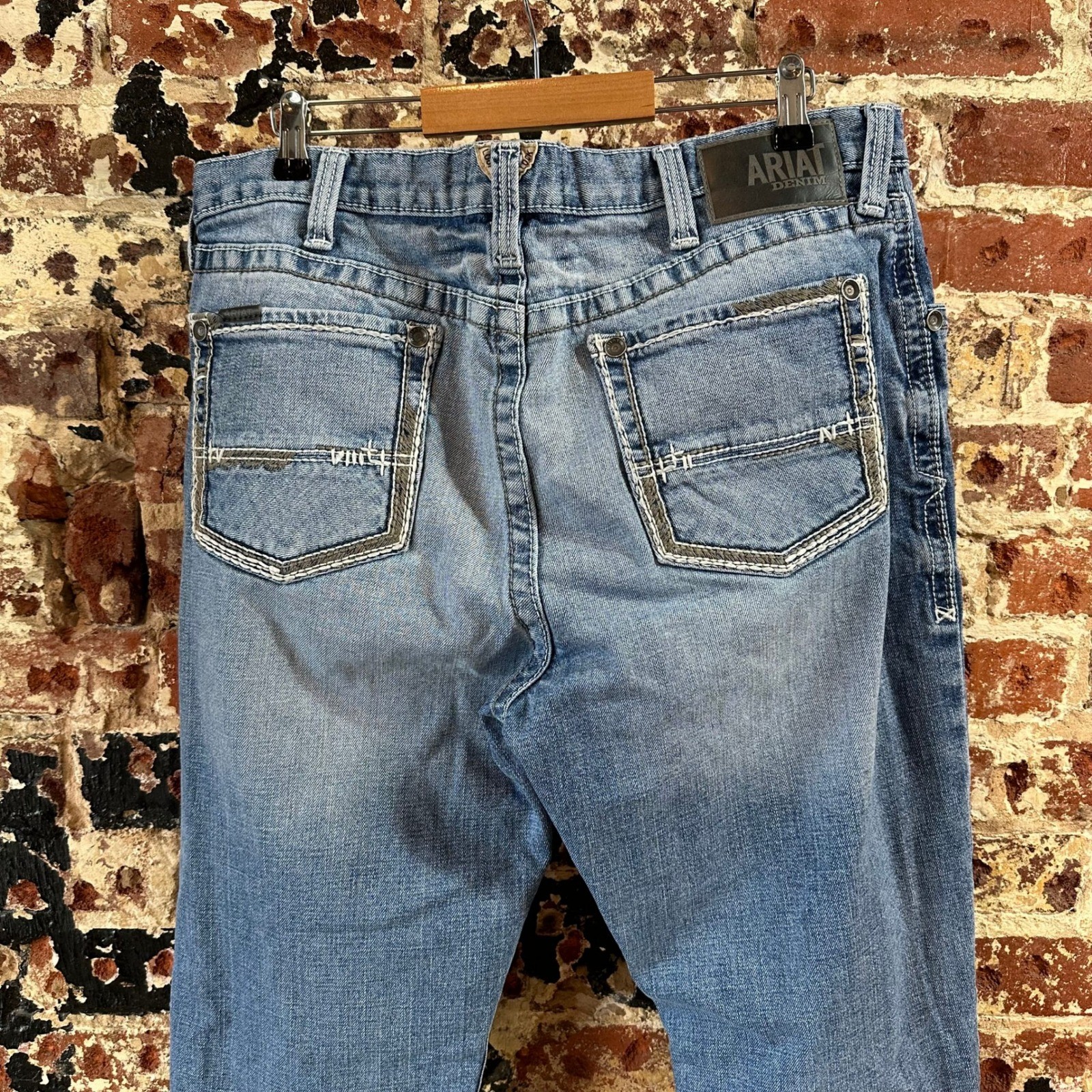 Ariat M2 Traditional Relaxed Fit Bootcut Blue Jeans Western Workwear Mens 36×32