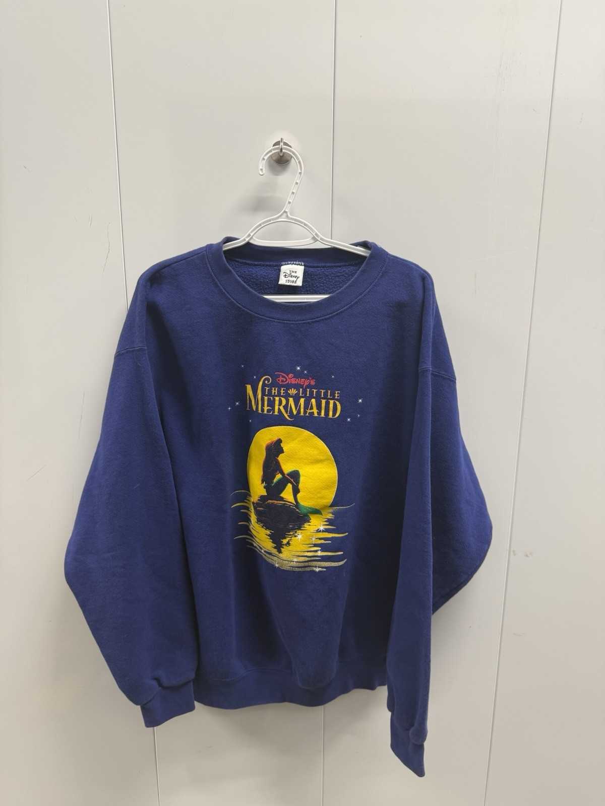 Vintage The Little Mermaid Disney 1980s 1989 Movie Film Sweatshirt Size XL