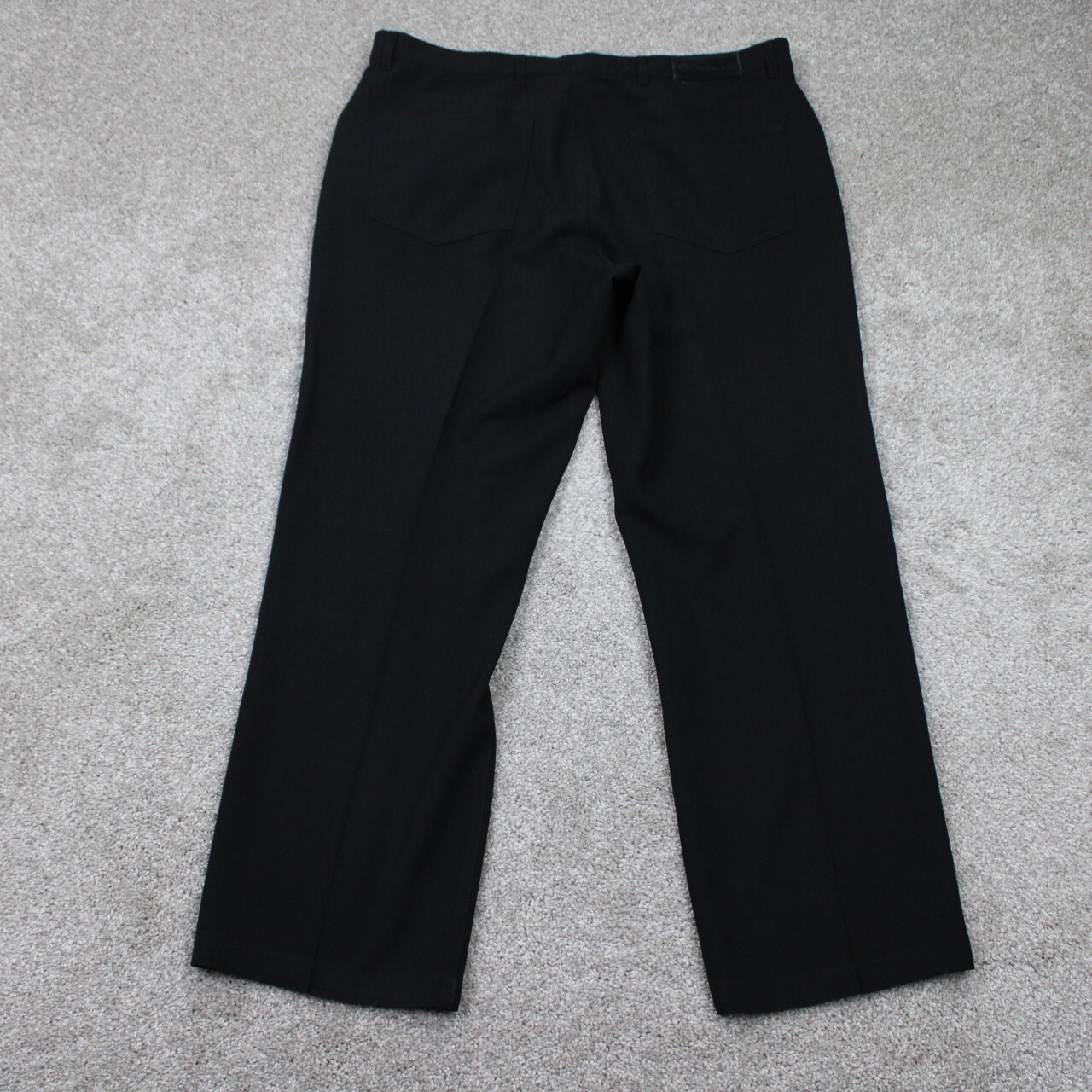 Alberto Pants Mens 36 x 28 Black Tom Ceramica Poly/Viscose Stretch Flat Front