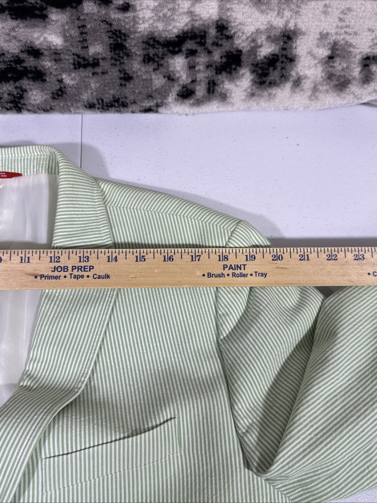 IZOD Blazer Mens Size Large Green Pinstripe Seersucker Preppy Old Money Avant