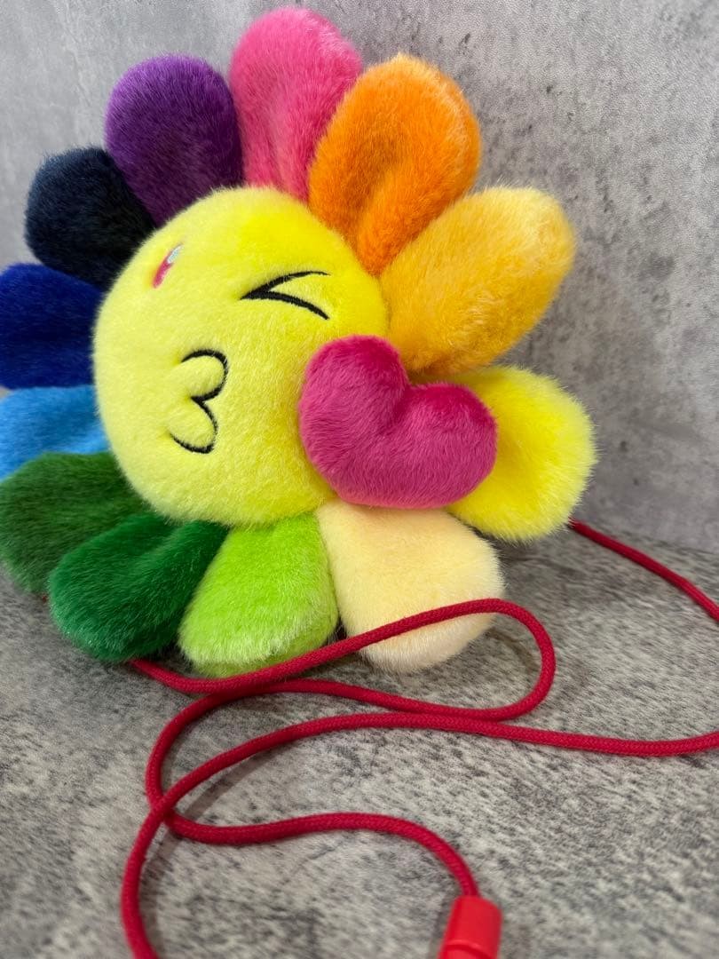 Takashi Murakami Flowers Plush Shoulder Bag Pochette Φ20cm/7.9in Kaikai Kiki