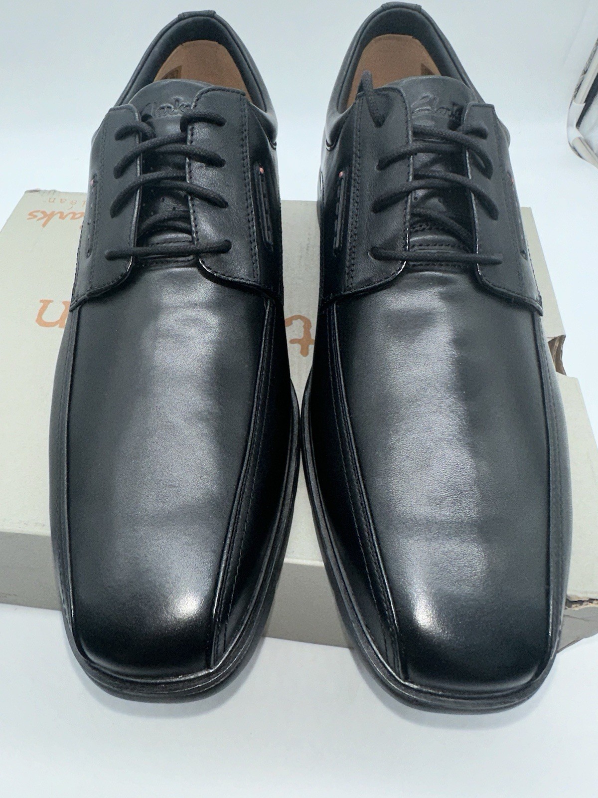 Clarks Men’s Un Kendric Way Black Leather 26179991 Size 14 M