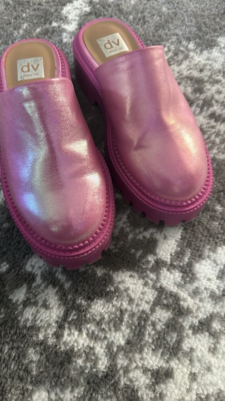 Dolce Vita Kamille Platform Mule Fuchsia Size 2