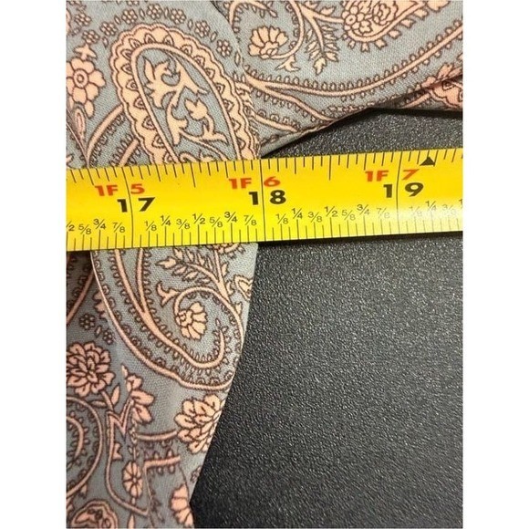 Altardi State Paisley Babydoll Tunic Top Pink Grey Bell Sleeve Aize Small
