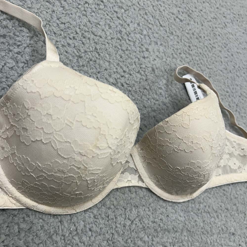 H&M Bra 38B Balconette Bra Lace White