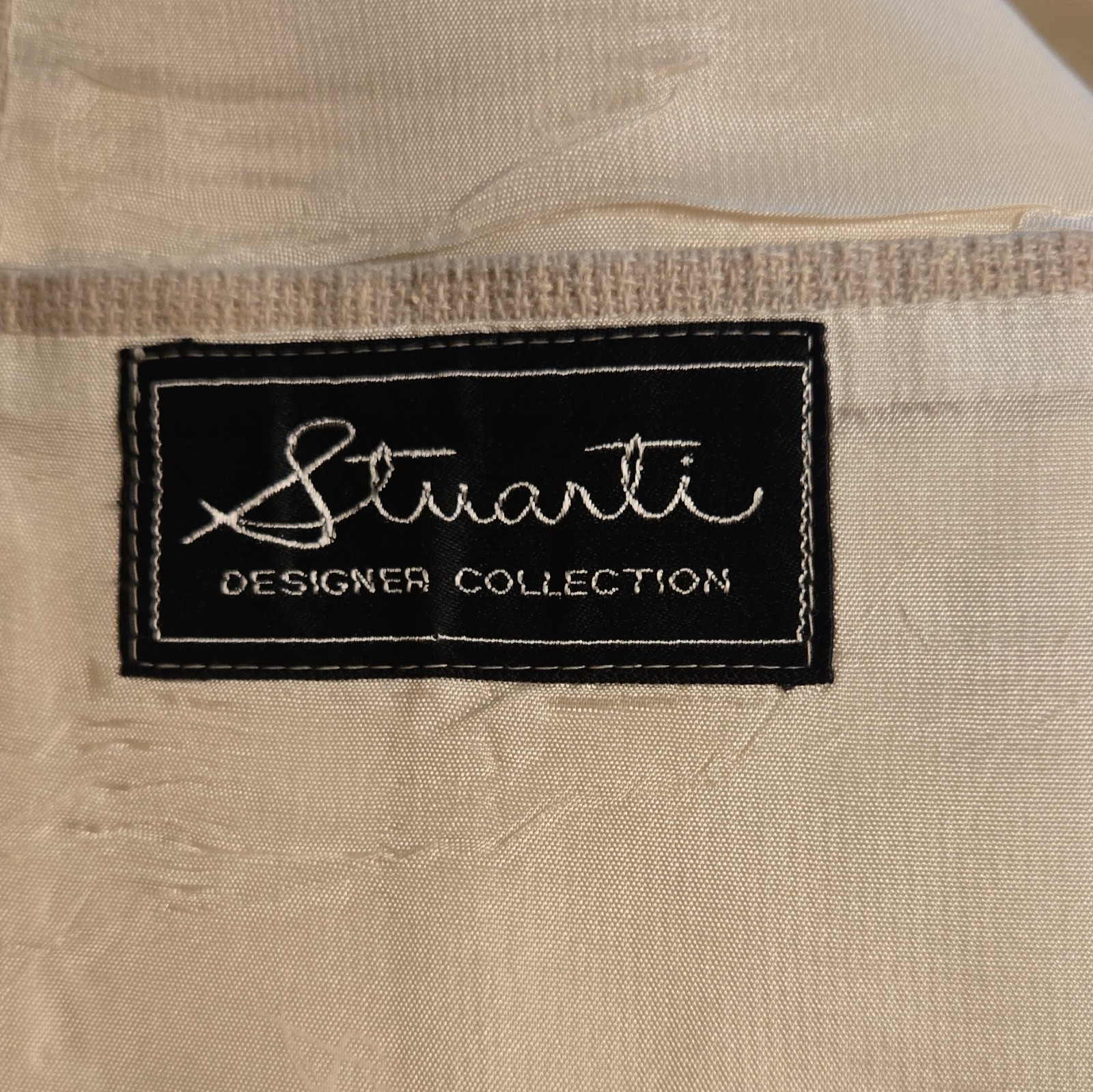 Sivanti Men’s Beige Solid 2-Piece Wool Suit 1-Button Pleated Pants Sz 28