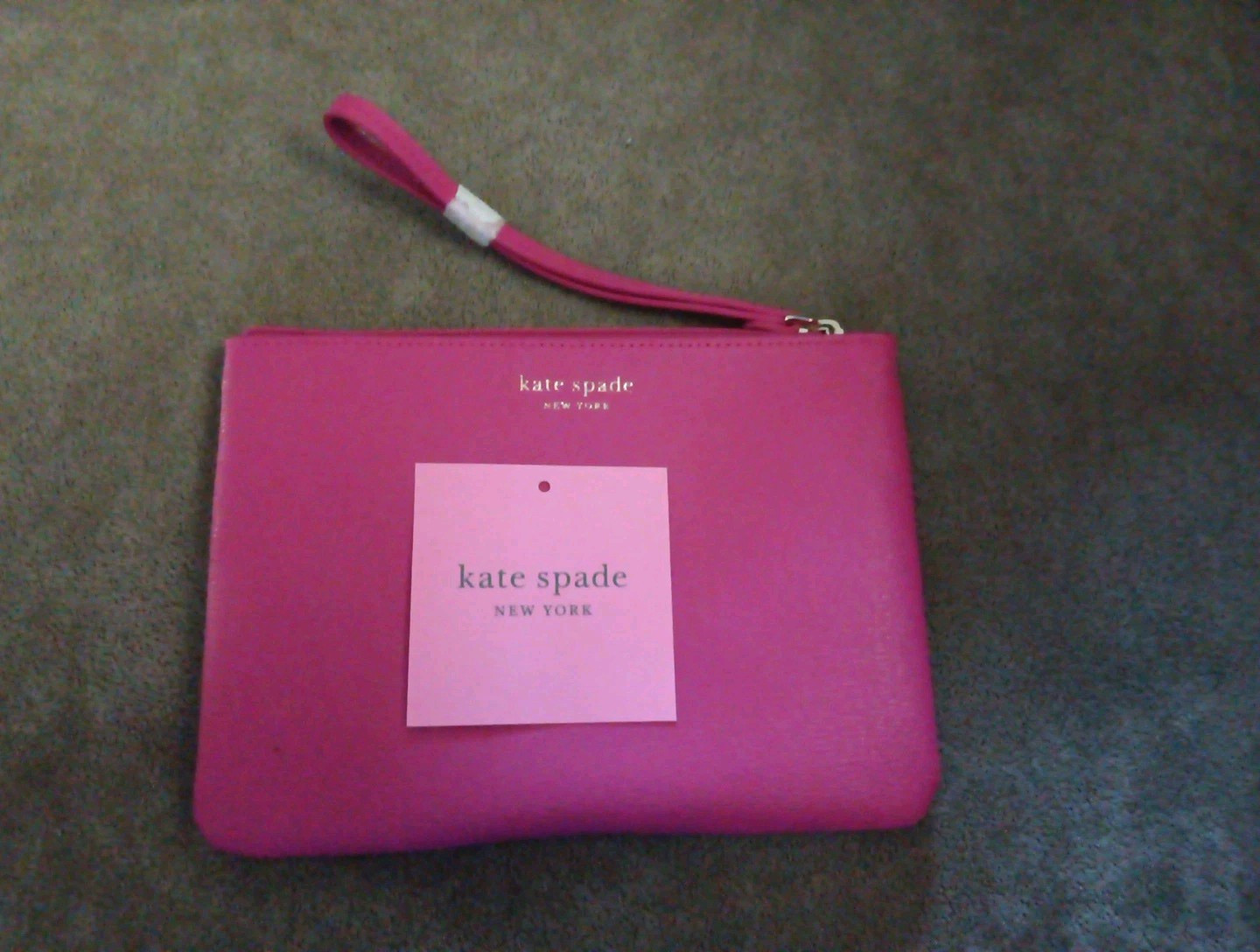 KATE SPADE Dark Magenta Hot Pink Keaton Wristlet Clutch Wallet NWT Ret $78