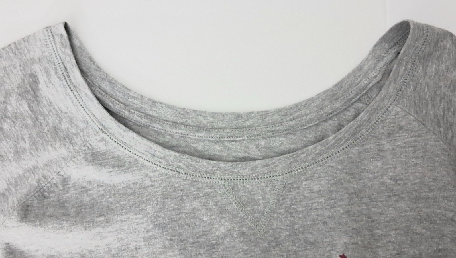 Woman Within Kangaroo Pocket Tee Size 34/36 Gray Butterfly American Flag Preowne