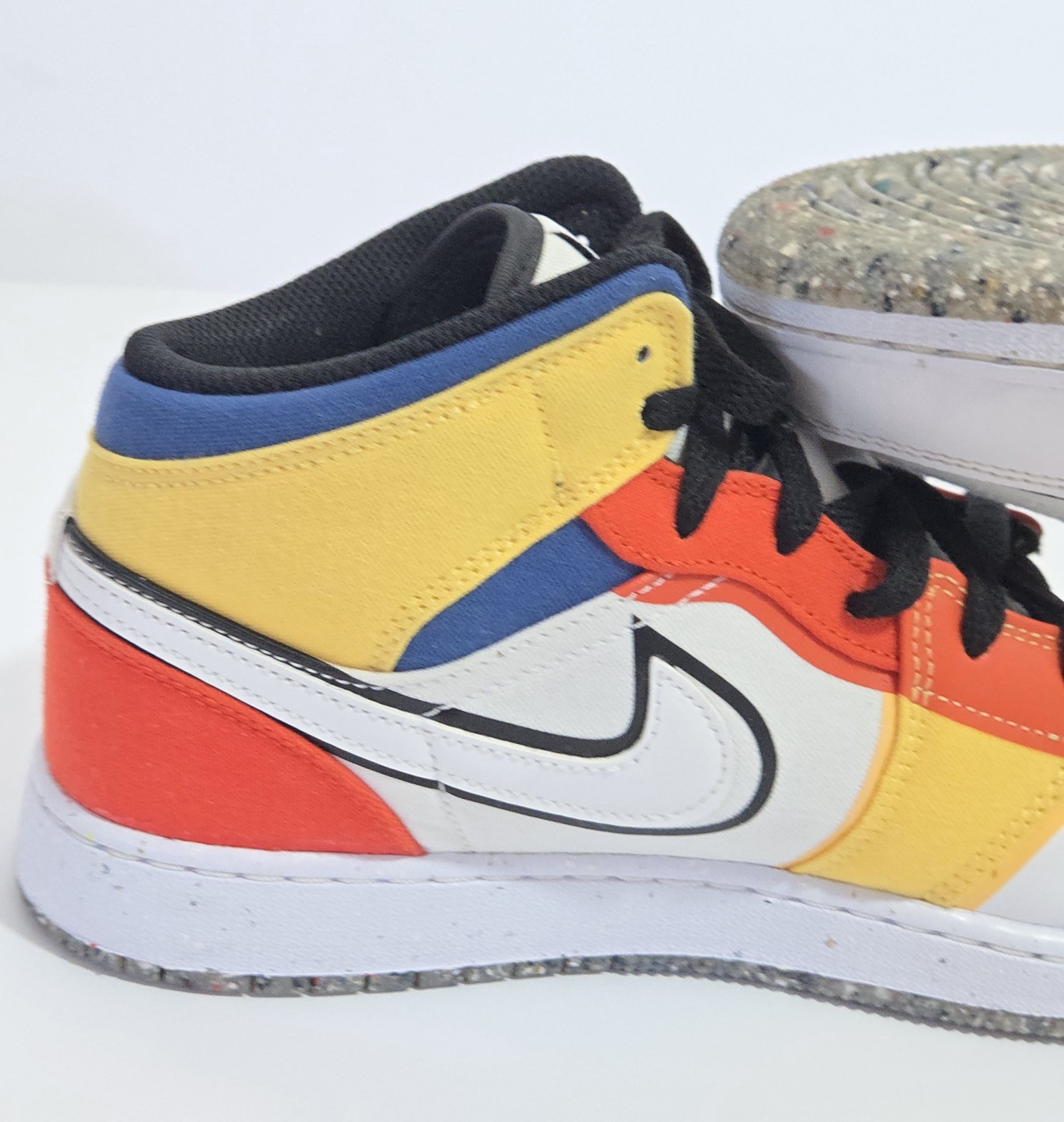 Air Jordan 1 Mid SE GS ‘Multi-Color Canvas’ Size 7Y PREOWNED