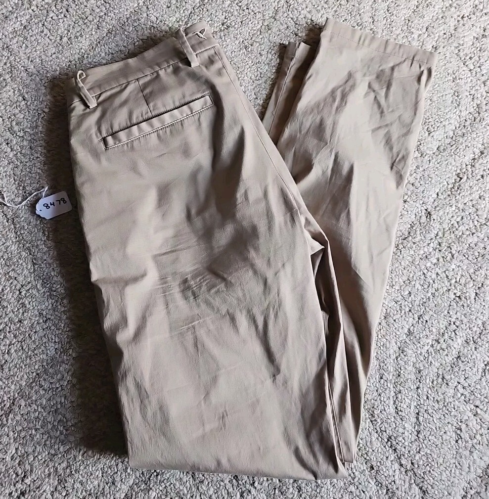 Bird Dogs Mens Chino Pants 32 X 34 LINED Khaki Cotton Nylon Elastane 8478