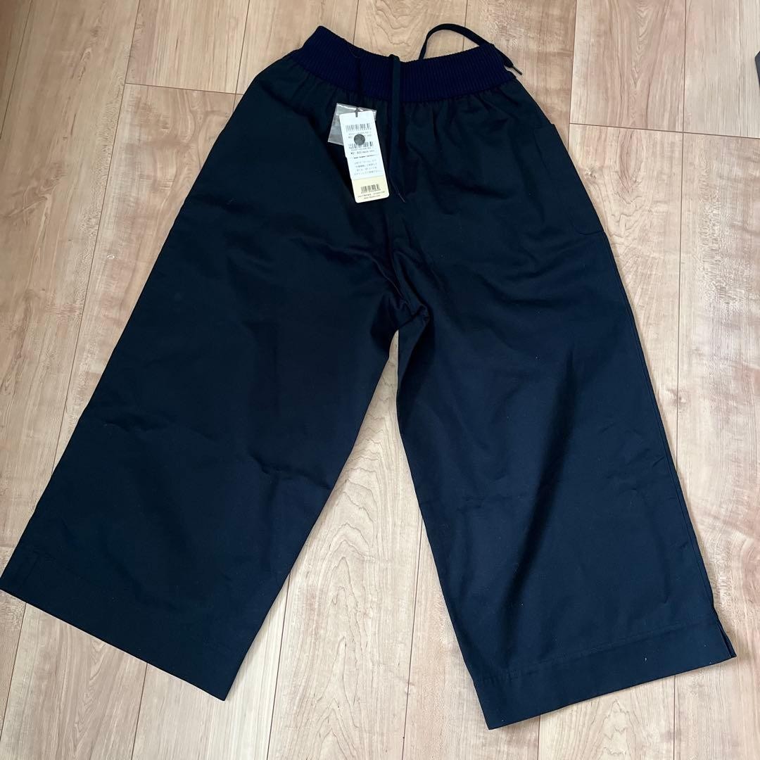 M&KYOKO Navy Wide Pants with Drawstring and Button Pockets – Size M