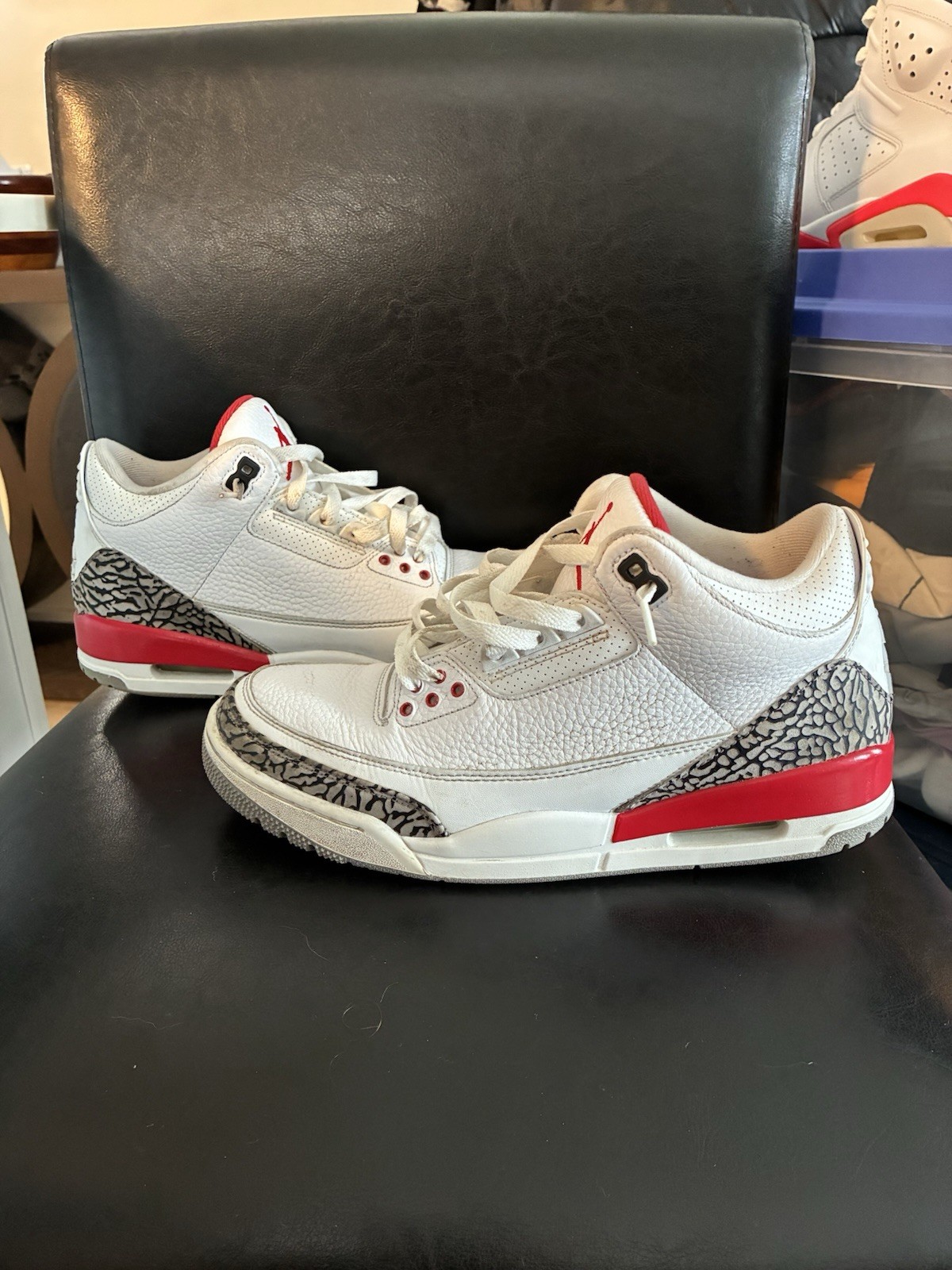 Jordan Air Jordan 3 Retro Fire Red 2013 Men’s White/Red/Gray Elephant Print