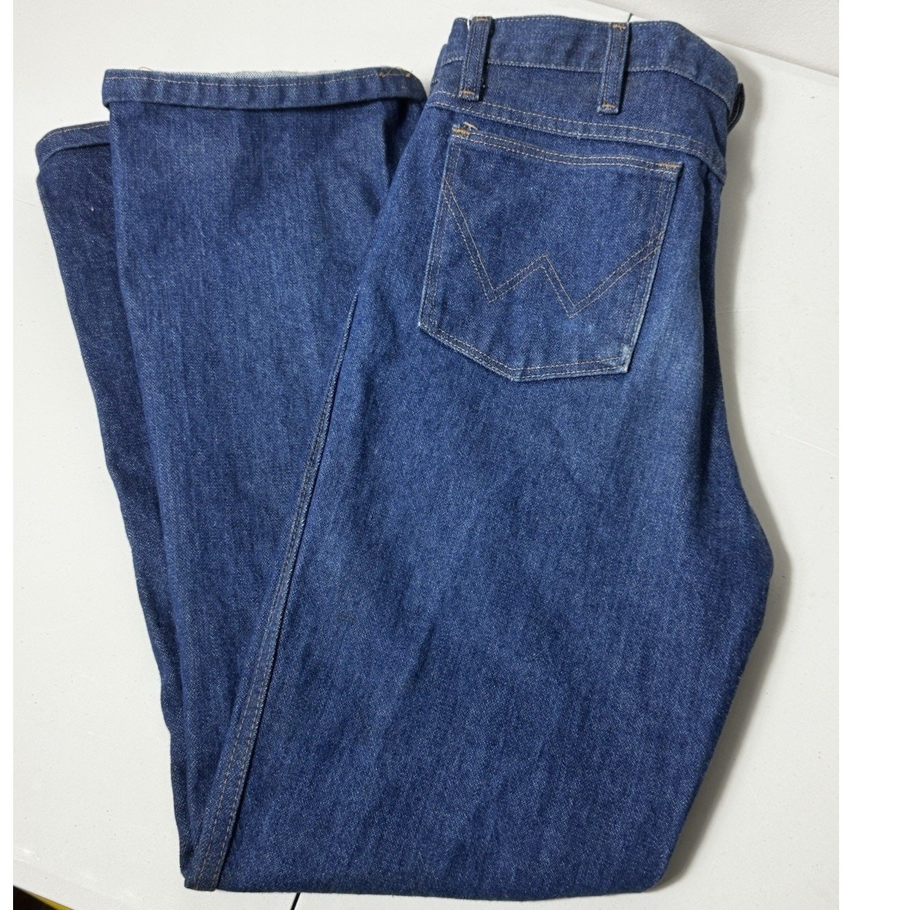 Wrangler 936NAV Cowboy Cut Slim Fit Jeans 34×32 Blue Western Denim