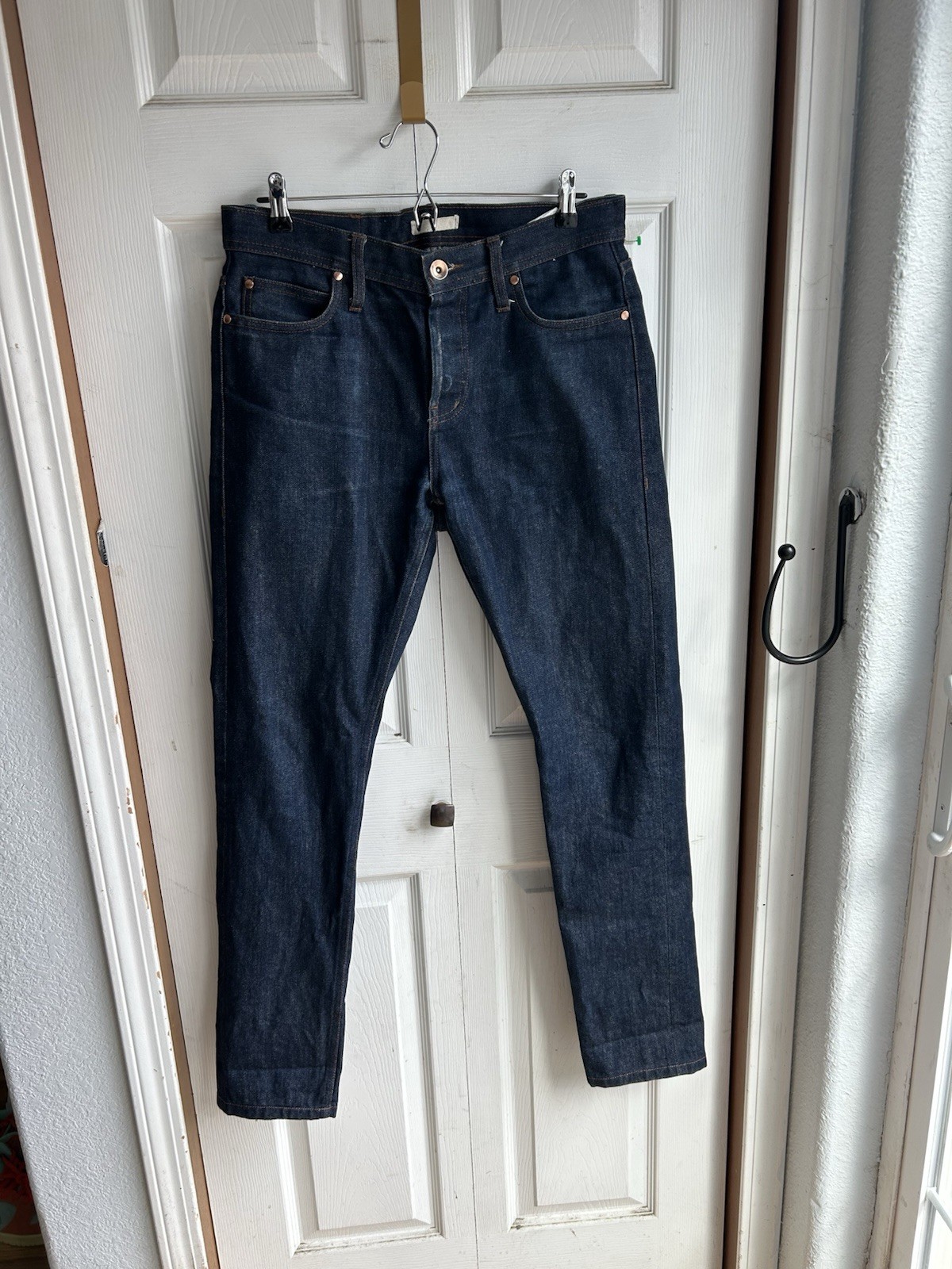 Men’s Unbranded Brand UB401 Indigo Selvedge Jeans Tight Fit Japanese Sz 32 x 32