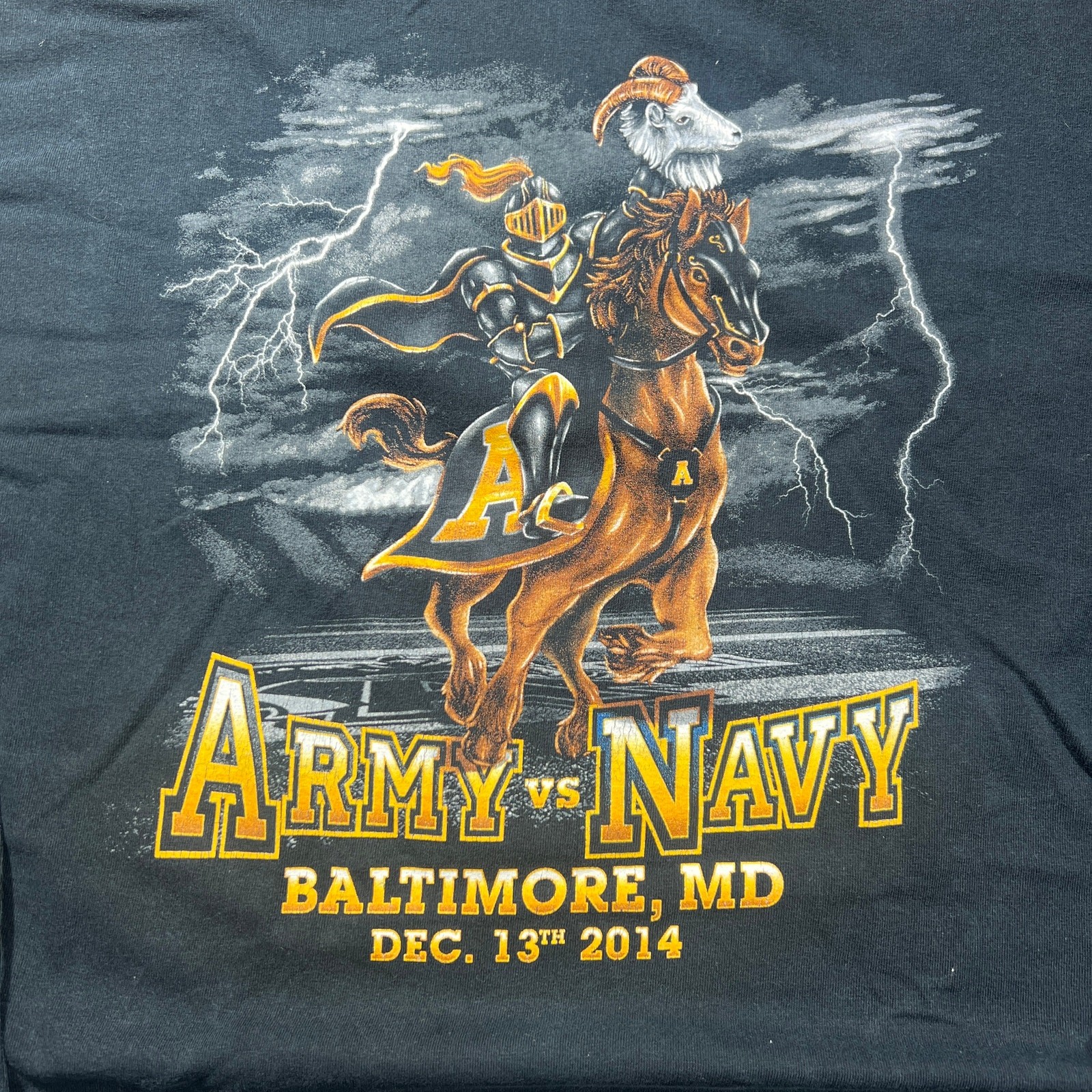 Army vs Navy 2014 Long Sleeve Shirt Large Black