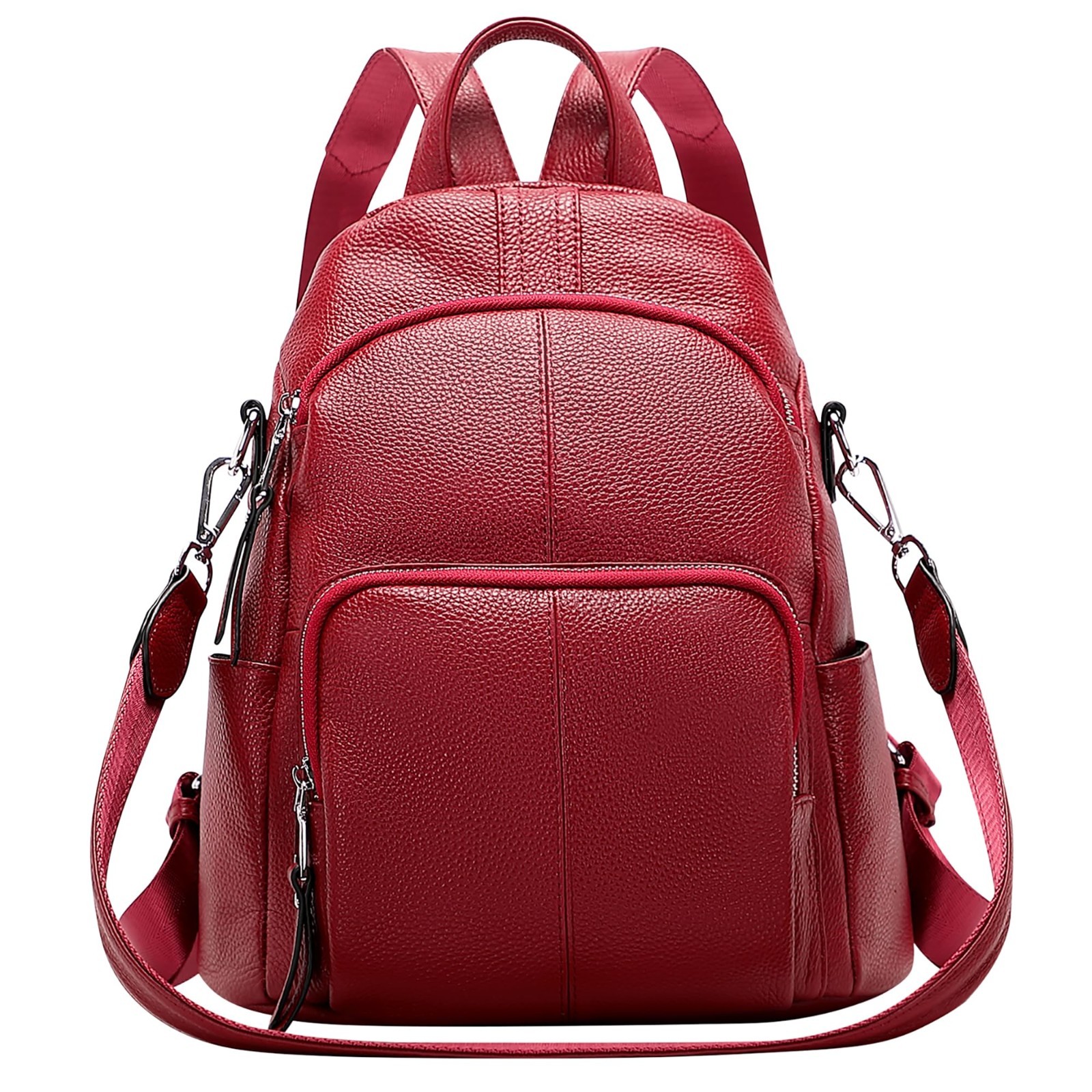 Stylish Anti-Theft Genuine Leather Backpack for Women | Versatile 3-in-1 Bag, Fi