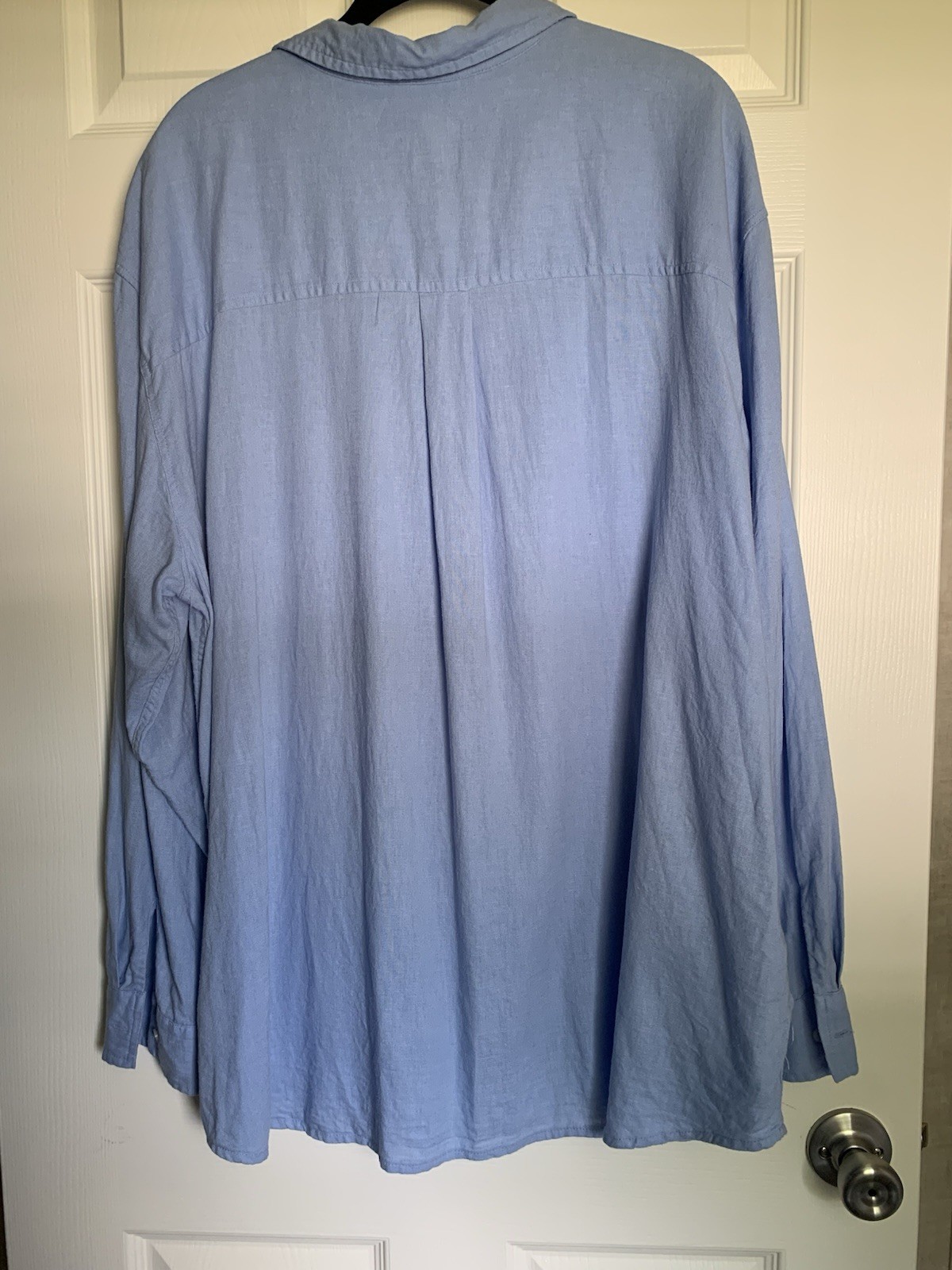 Gap Women’s Blue linen-blend button down shirt Size XXL – 2XL