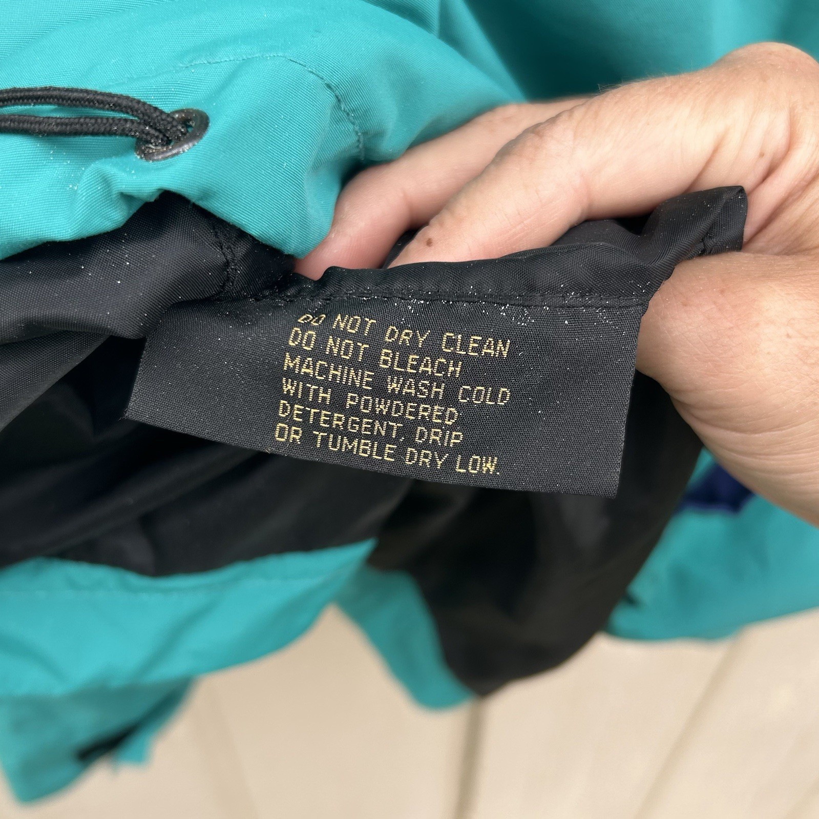Vintage 90s Eddie Bauer Pullover Anorak Jacket Mens Large Teal Color Block
