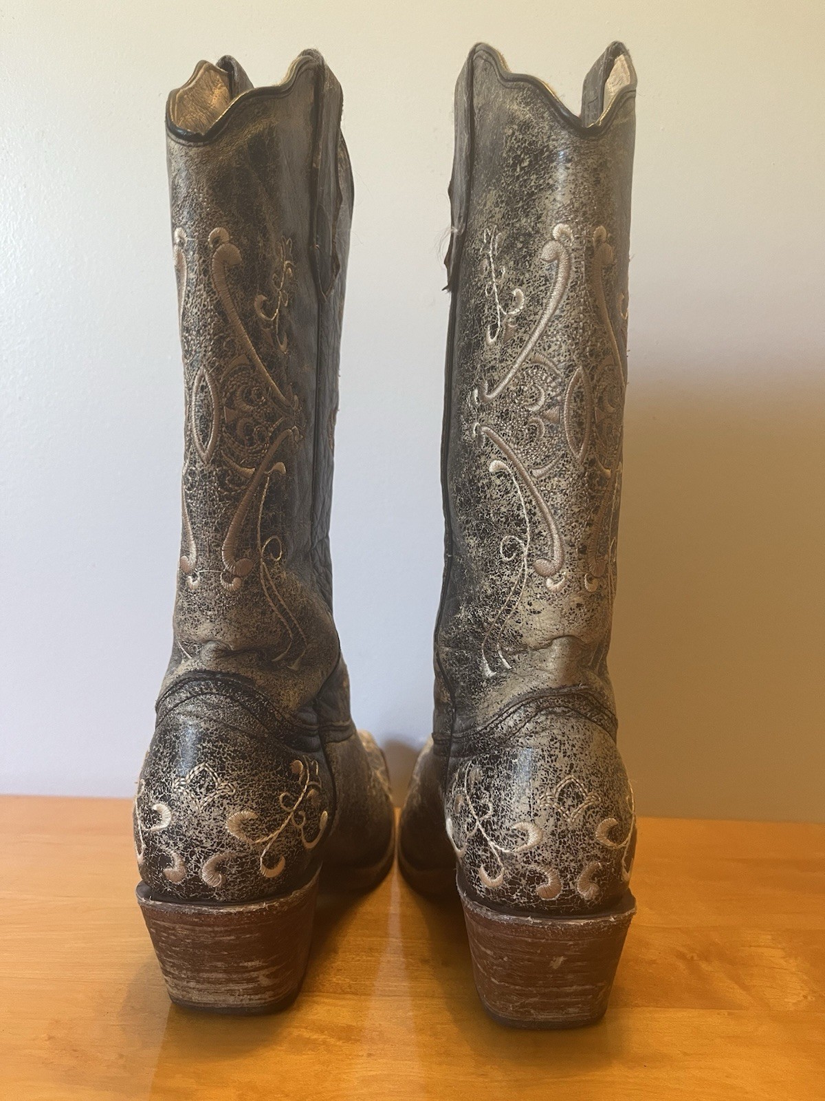 CIRCLE G by Corral Western Cowboy Boots Snip Toe Crackle Boho L5048 Women Sz 8 M