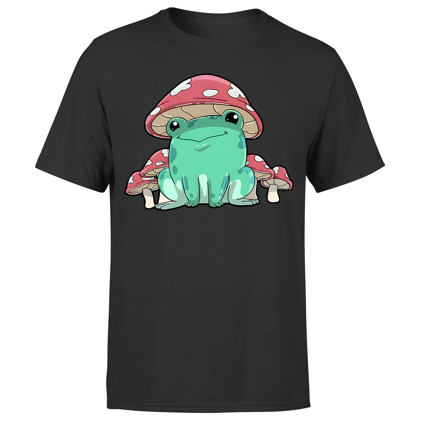 Frog Mushroom Kawaii Anime Mens T-Shirt#P1#OR#A