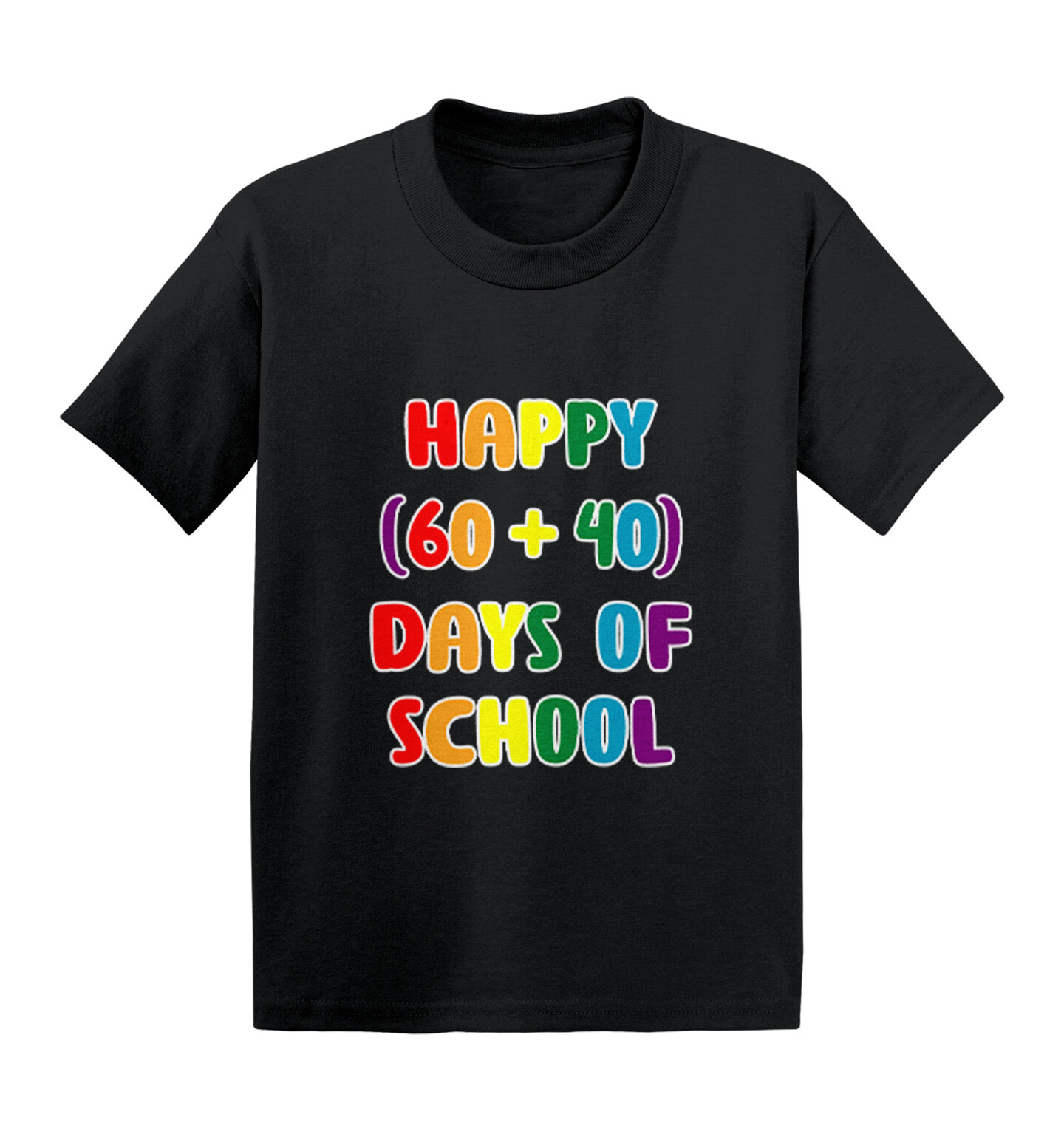Happy (60+40) Days Of School – Milestone Math Student Kids T-shirt