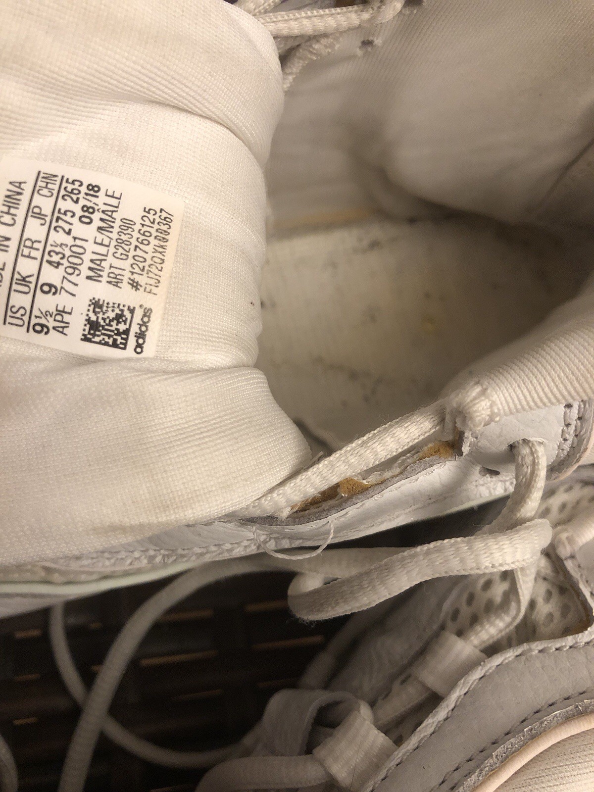Size 9.5 – Adidas BYW Select Cloud White Zero Metallic