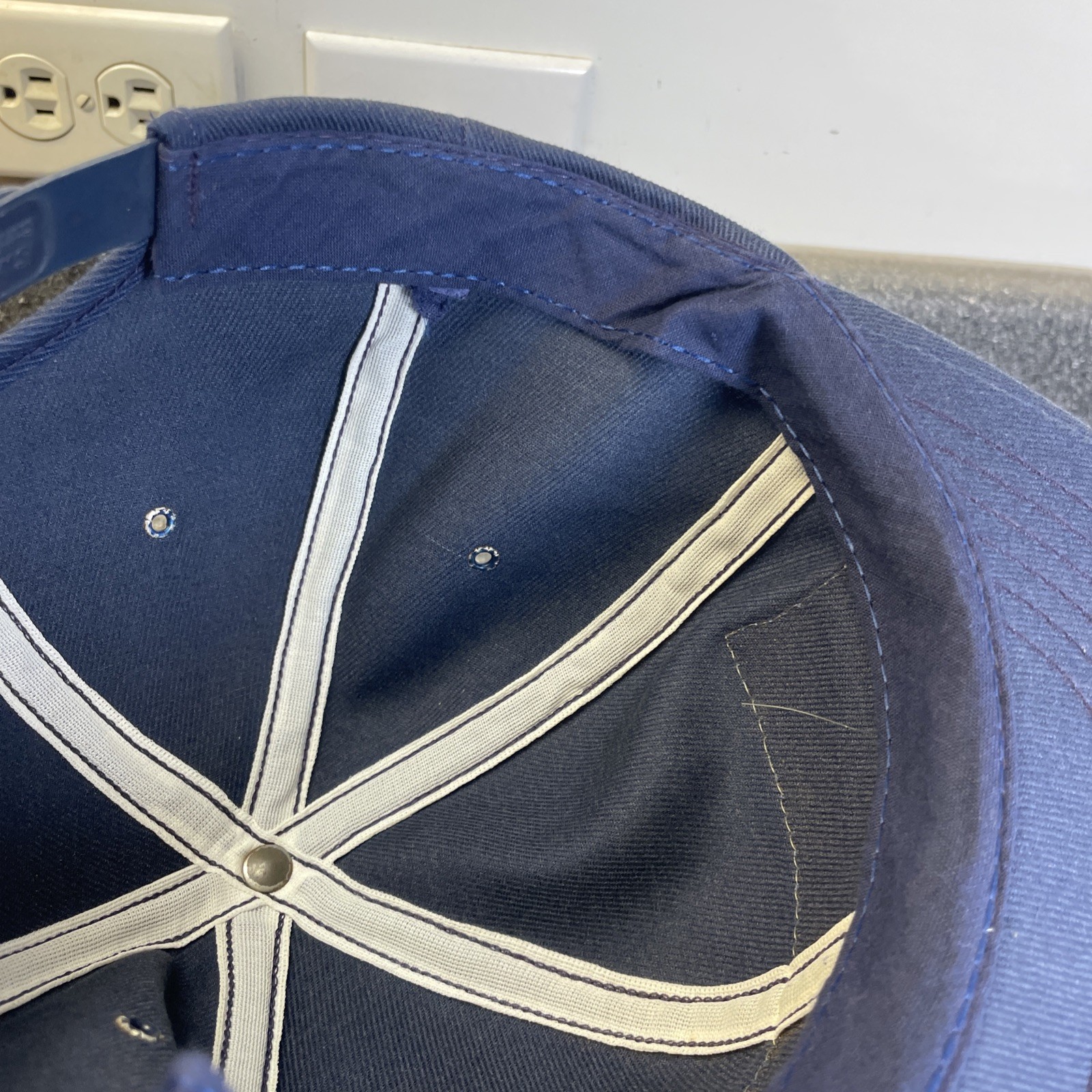 Vintage Goodyear Patch Snapback Trucker Hat Cap 70s USA Swingster Foam Removed