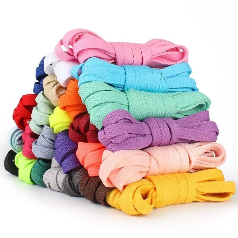 Flat Coloured Shoe Boot Trainer Skate Laces Choice of Colours New Shoelaces