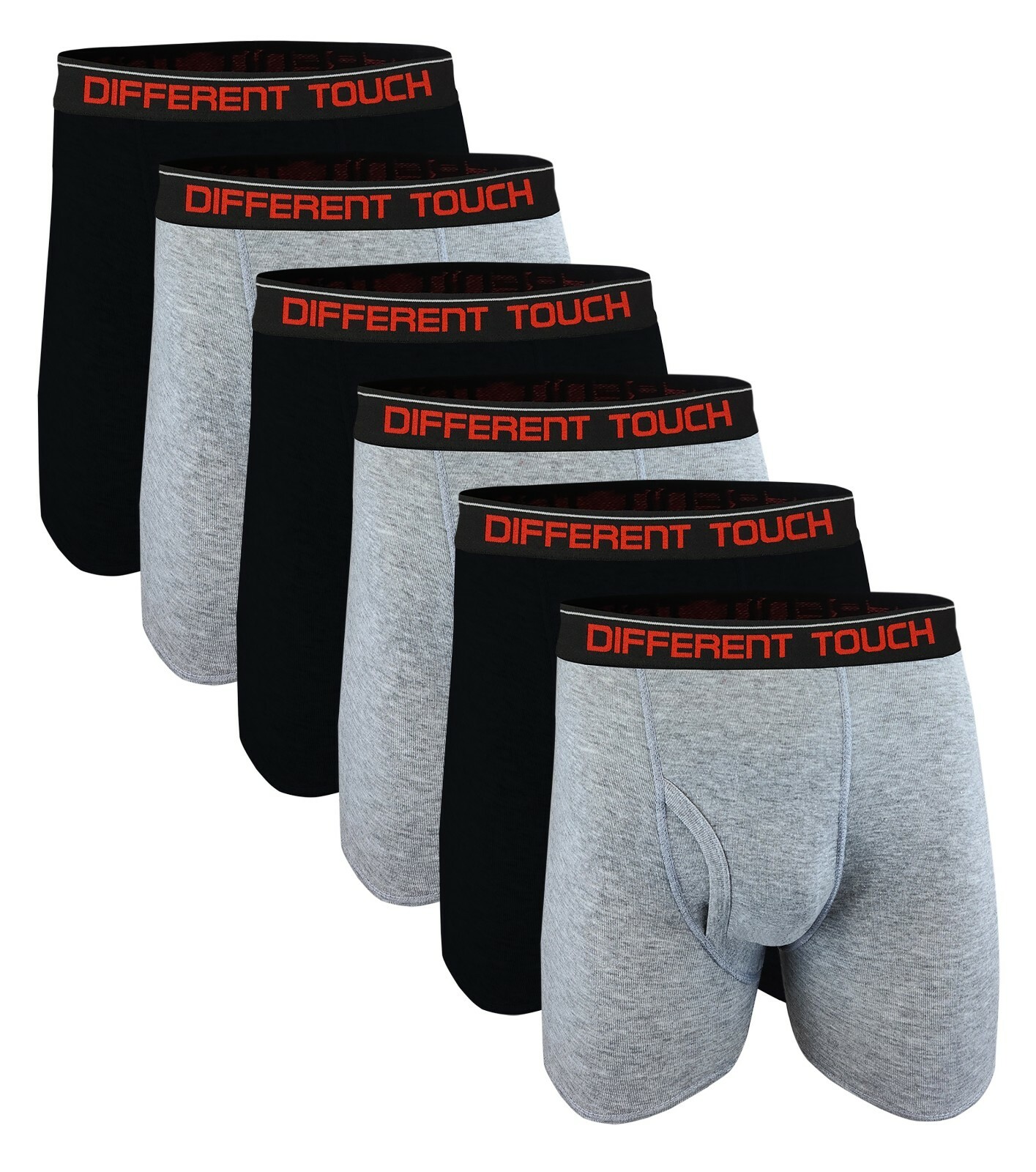 Different Touch Men Big & Tall Classic Long Leg Length Boxer Briefs Underwear