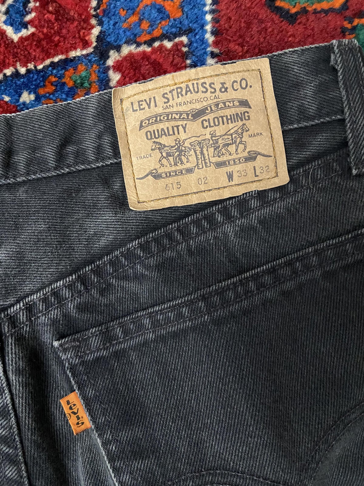 Vintage Levi’s 615 Orange Tab Grey Straight Jeans W32