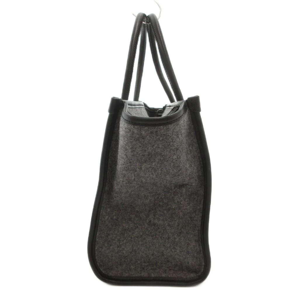 Used Kate Spade handbag shoulder 2WAY felt logo print gray black YJ GY11 Ladies